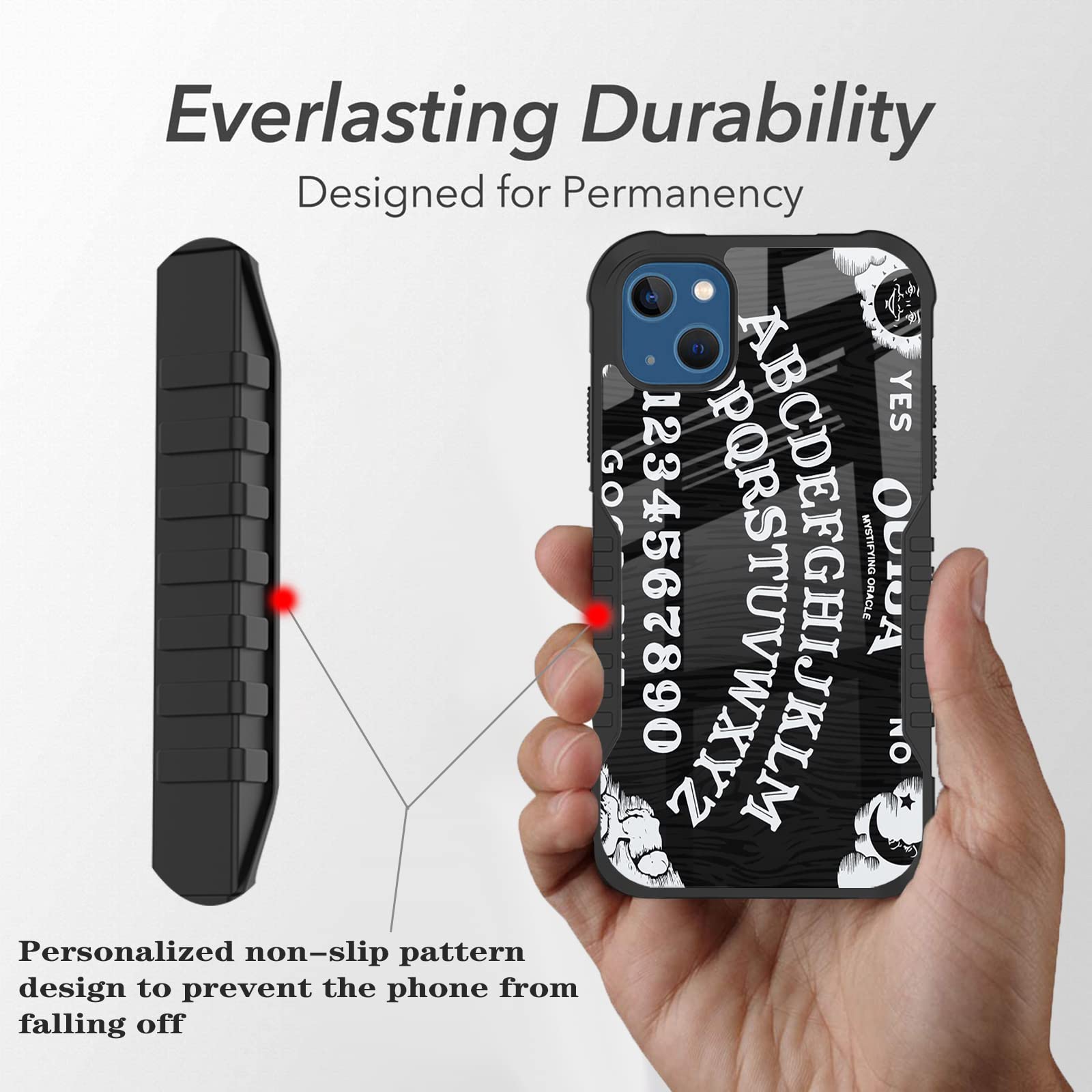 Lanjindeng Compatible With Iphone 15 Case Goth Retro Ouija Board Gothic Halloween Witch Design For Women Girls [Shockproof Bumpe