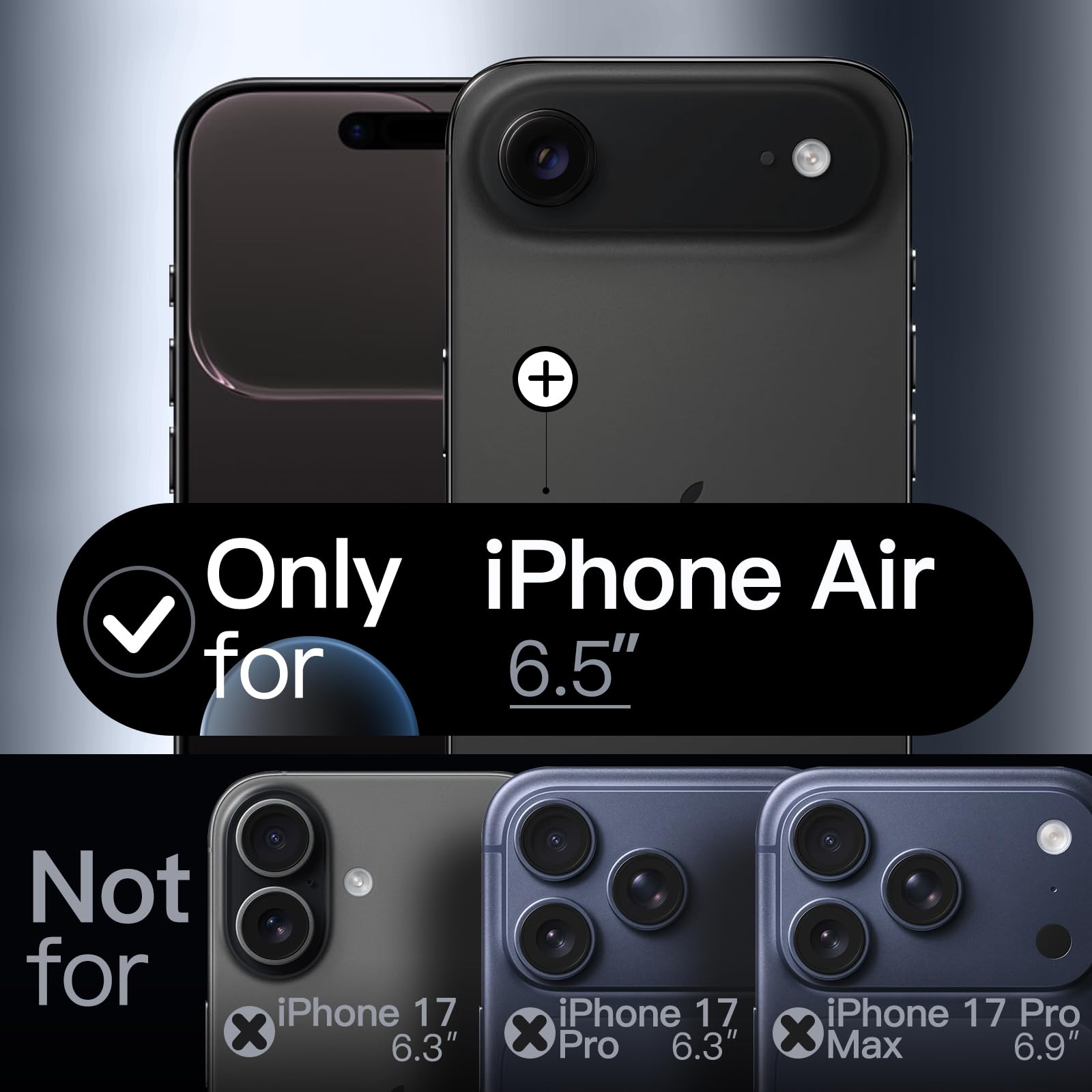 Jetech Magnetic Slim Case For Iphone 17 Air Compatible With Magsafe, Camera Lens Full Protection, Soft Tpu Thin Protective Phone