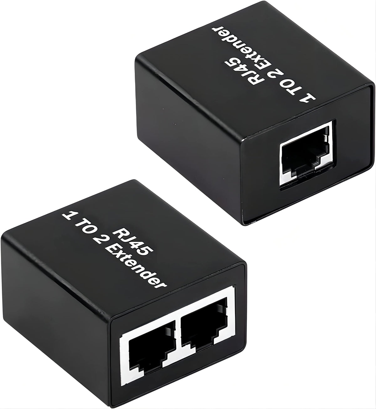 Gelrhonr Rj45 Splitter Adapter,Rj45 Ethernet Splitter 1 To 2 Network Adapter(2 Devices Surf Internet Simultaneously) Works For C