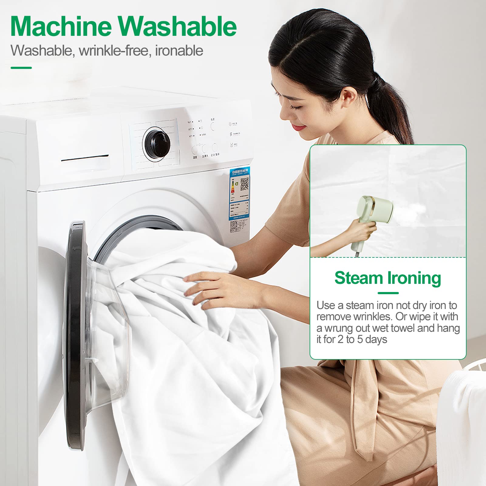 Emart White Screen Backdrop, 8 X 10 Ft Photography White Background For Streaming Zoom, Small Photo Muslin White Curtain With 4