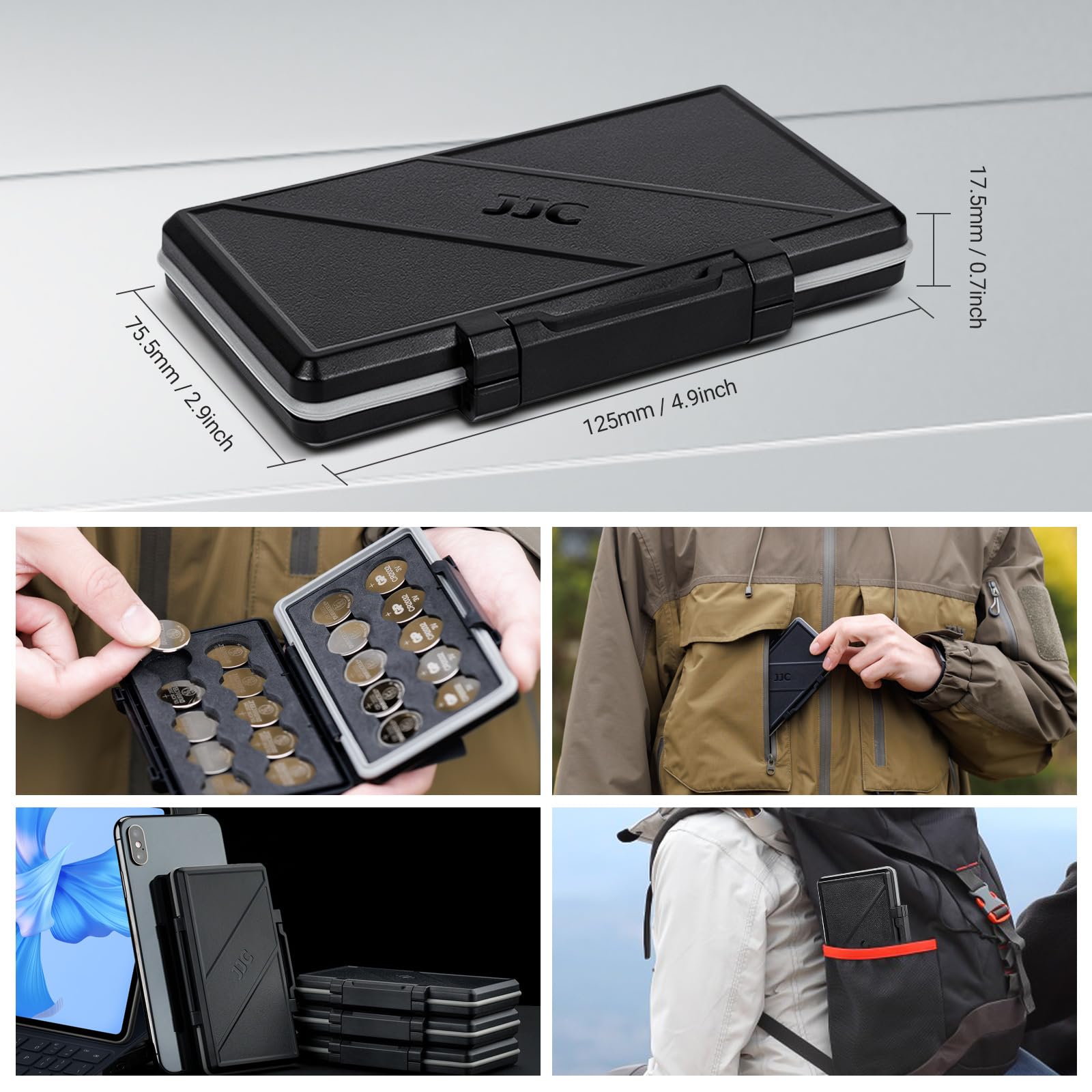 Cr2032 Battery Case Holder Storage,Water Resistant Anti Shock, Coin Cell Battery Case For 20X Cr2032 / Cr2025 / Cr2045 / Cr2016,