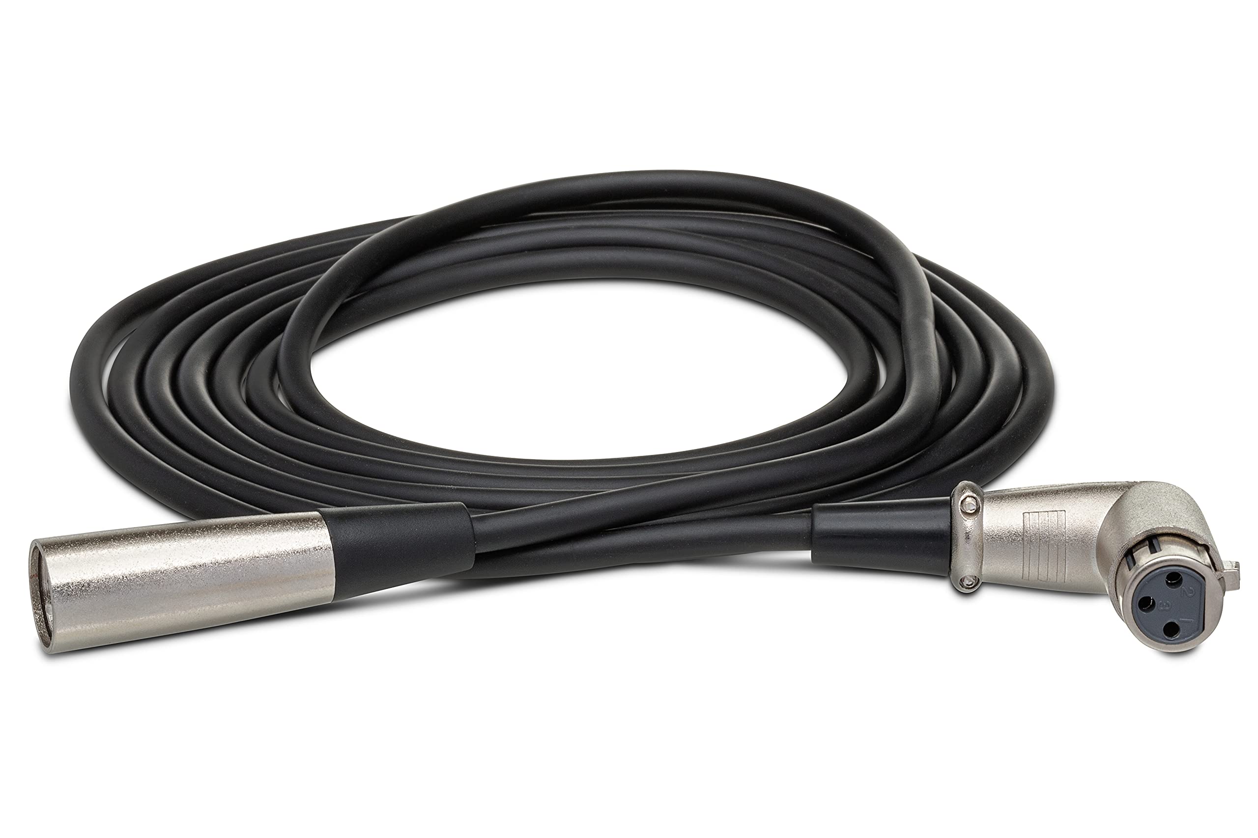 Hosa XFF-110 Balanced Interconnect, Right-angle XLR3F to XLR3M, 10 ft