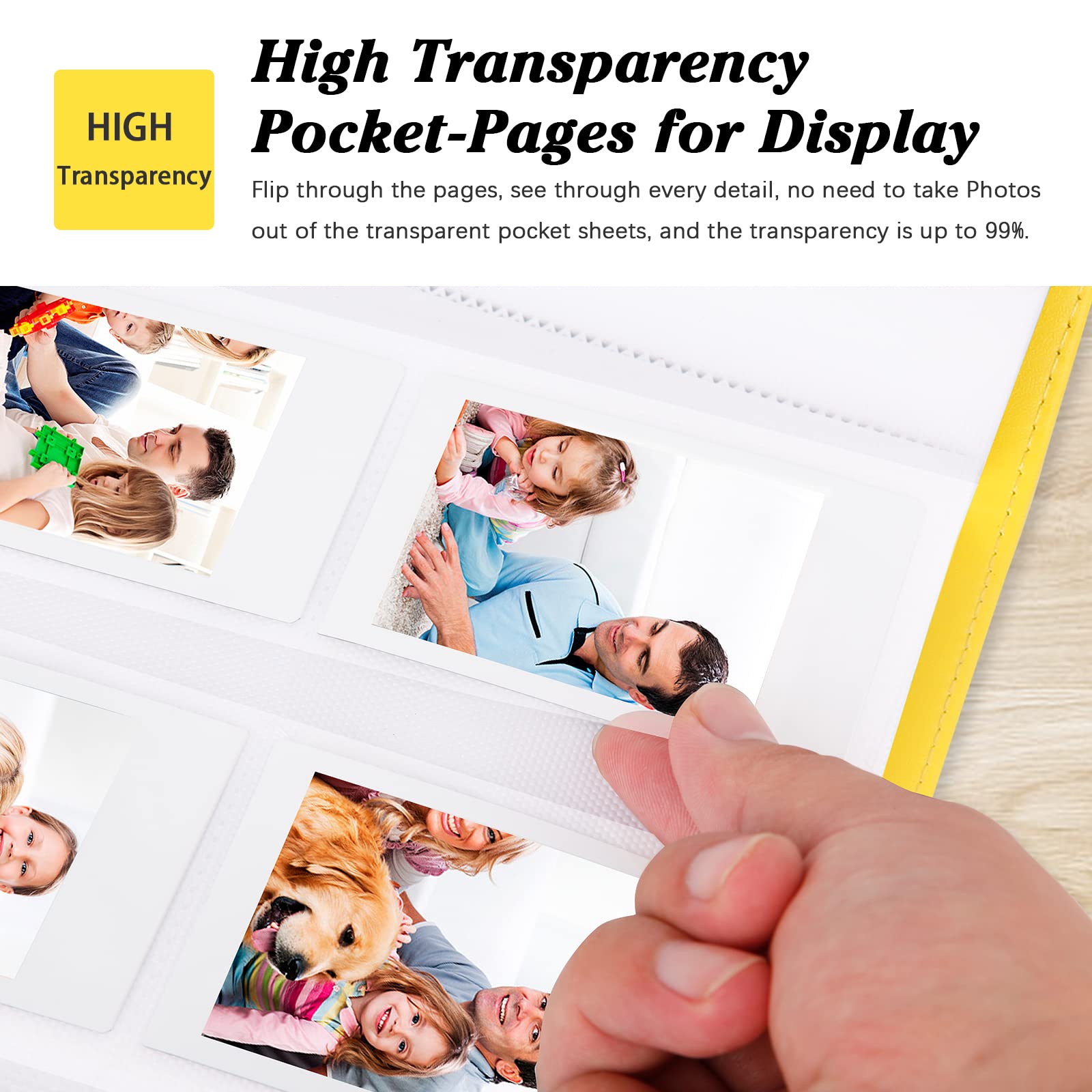 256 Photos Album For Fujifilm Instax Mini Camera/Polaroid 2�X3� Pictures, 2X3 Photo Album Book For Fujifilm Instax Mini 11 12 Evo 9 90 70 40 8 Instant Camera,Yellow