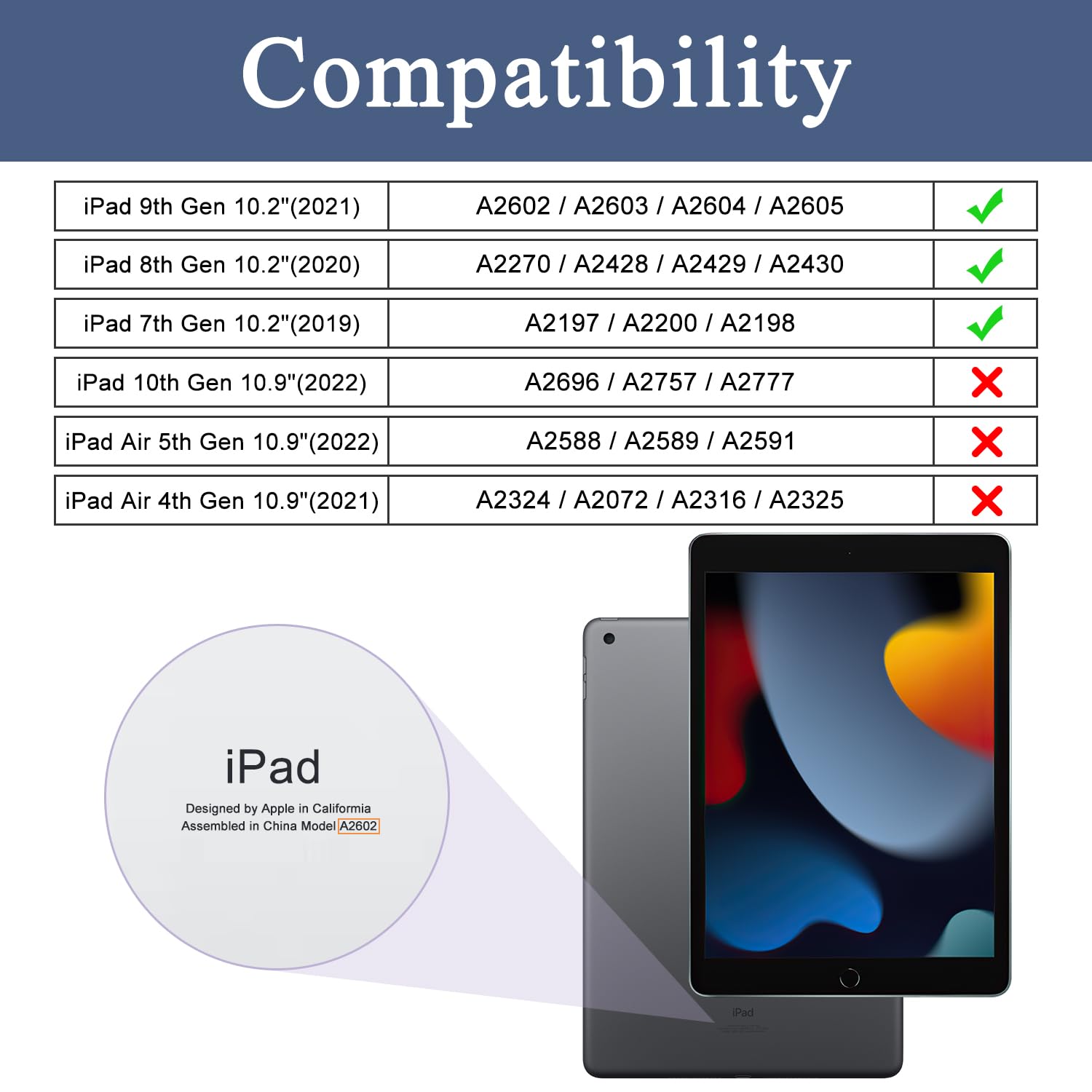 Soke Case For Ipad 9Th Generation 2021/8Th Gen 2020/7Th Gen 2019 With Pencil Holder   Premium Shockproof Case With Soft Tpu Back