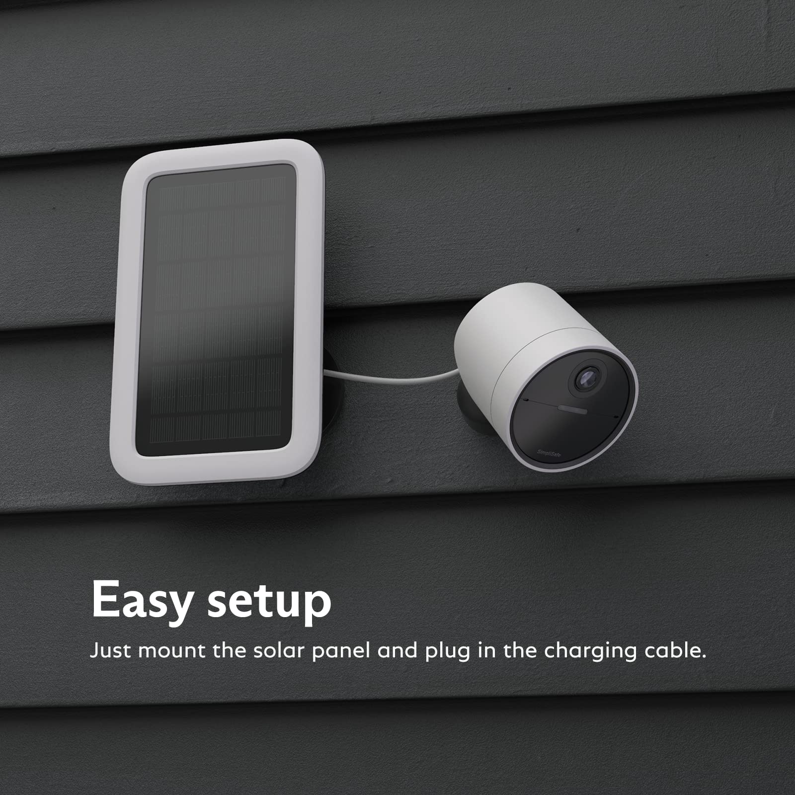Simplisafe Solar Panel For Outdoor Security Camera,White