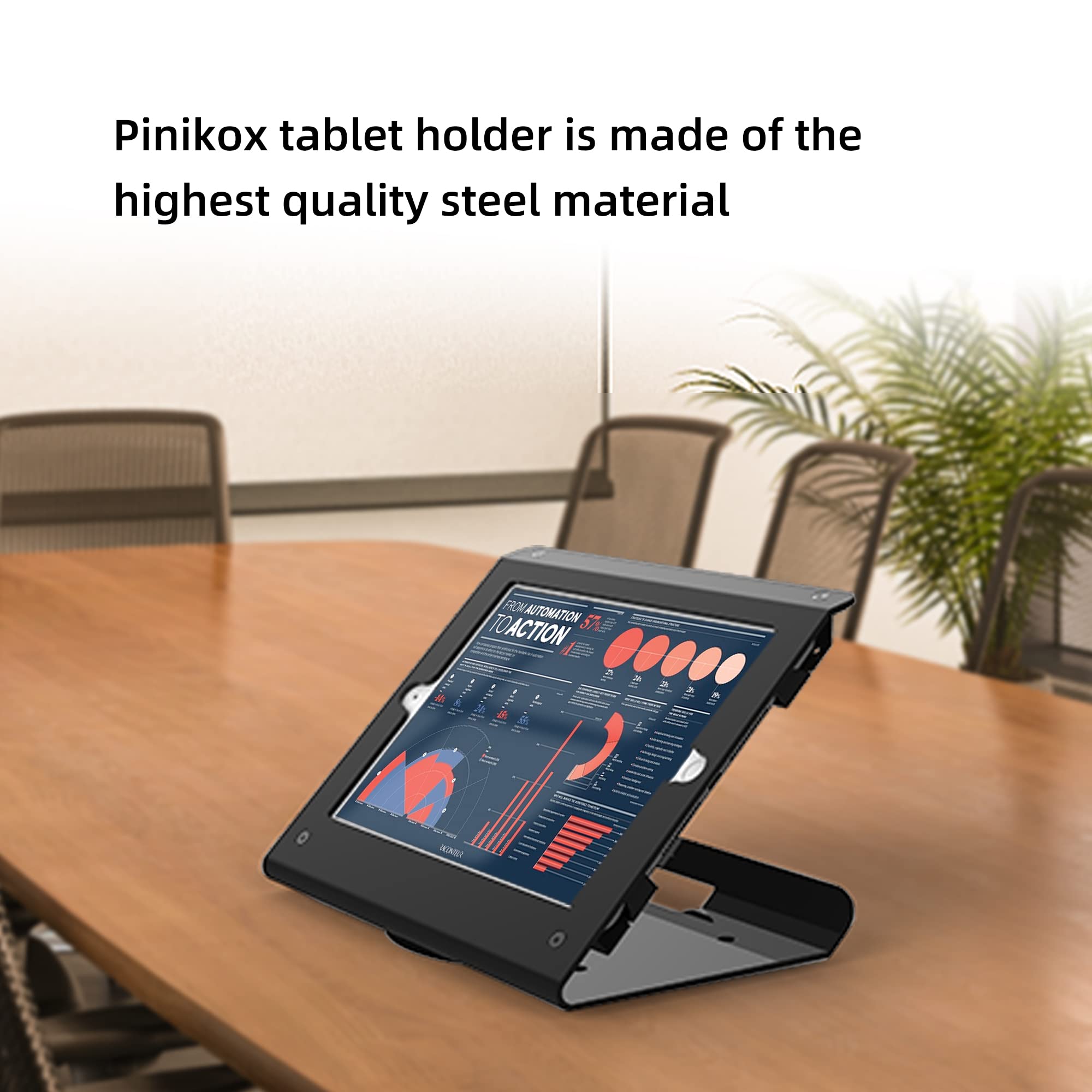 Pinikox Retail Kiosk Tablet Stand Compatible With 10.2 Inch Ipad 9Th 8Th 7Th Gen, Business Desktop Pos Ipad Stand, Anti Theft Lo