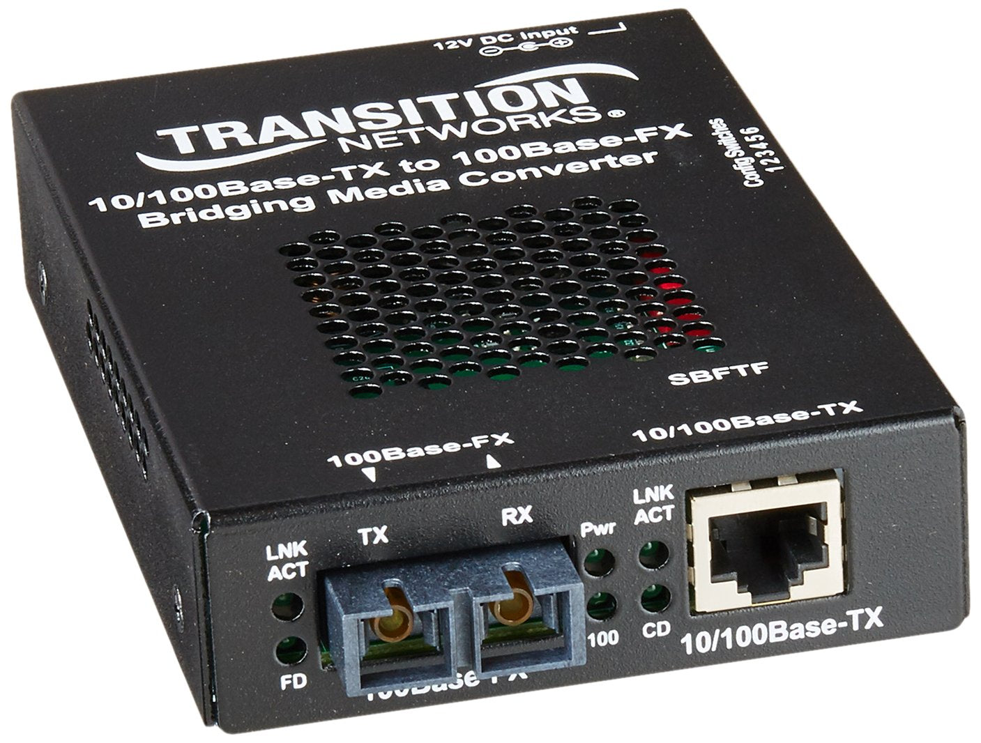 Transition Networks 10/100 Bridging 10/100Base-TX to 100Base-FX Media