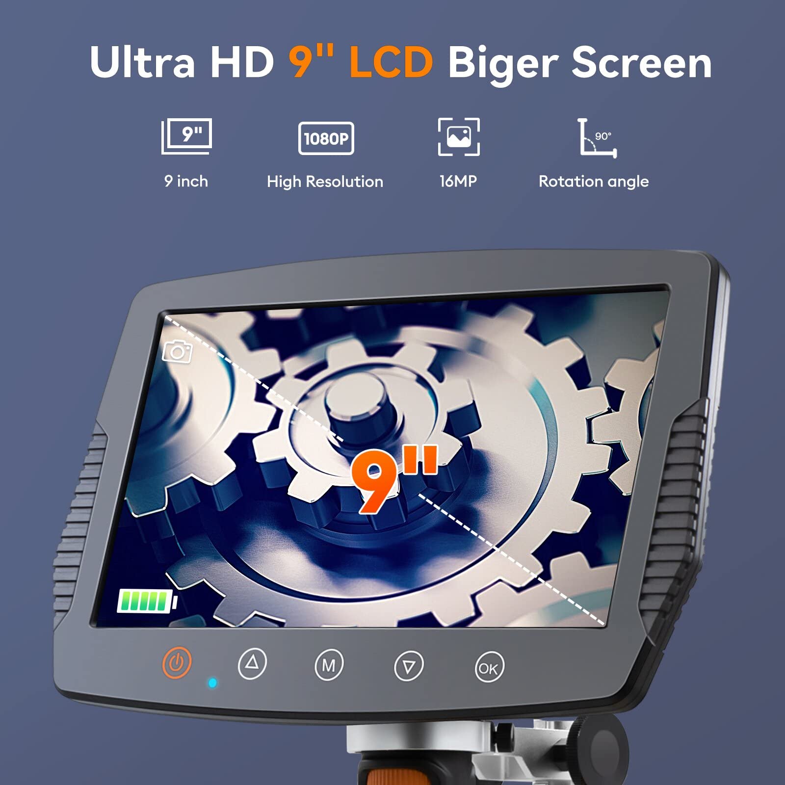 Hayve 9 '' Lcd Digital Microscope, 1500X Magnification Coin Microscope With 16Mp Camera, Micro Soldering Microscope For Adults,