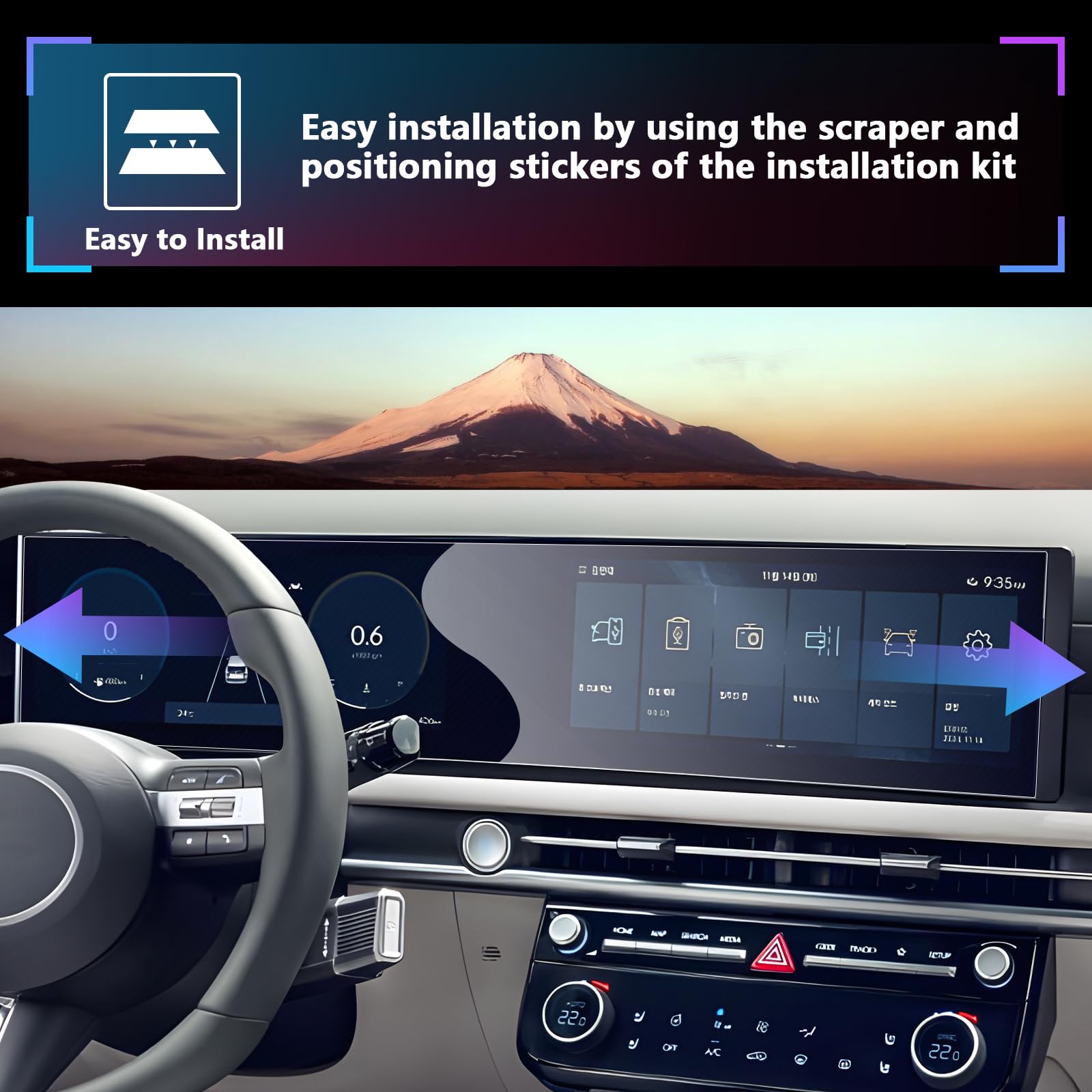 Sxcy For 2025 Hyundai Tucson Accessories (N Line Limited) For 2025 Hyundai Tucson Touch Radio Display Screen Protector 12.3 Inch Digital Gauges&Navigation All One Screen[2Pcs Nano Soft]