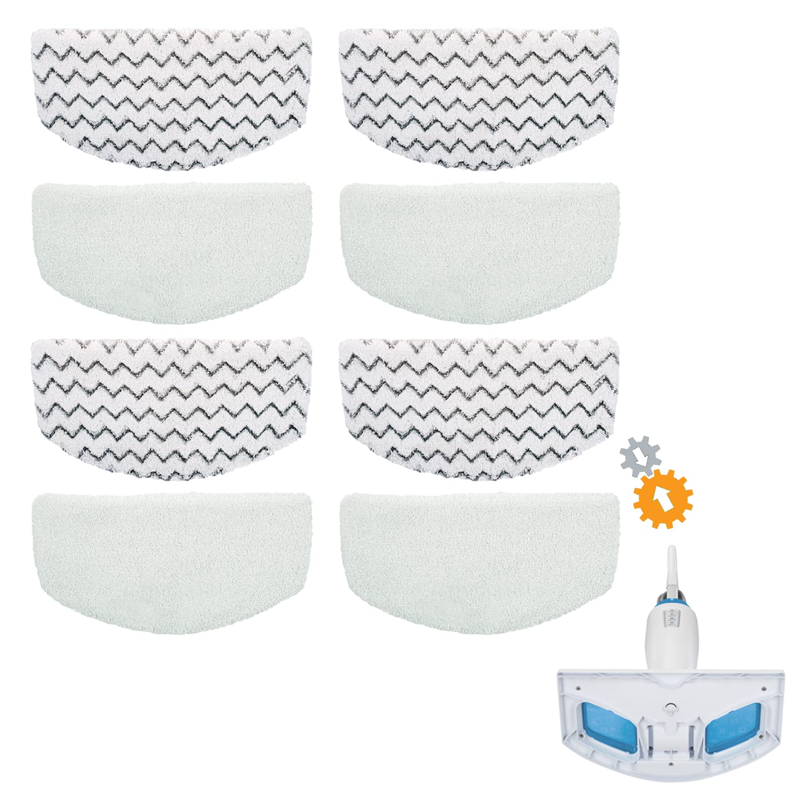 Bonuslife Steam Mop Pads For Bissell Powerfresh 1940 1806 Replacement Parts, 8 Pack