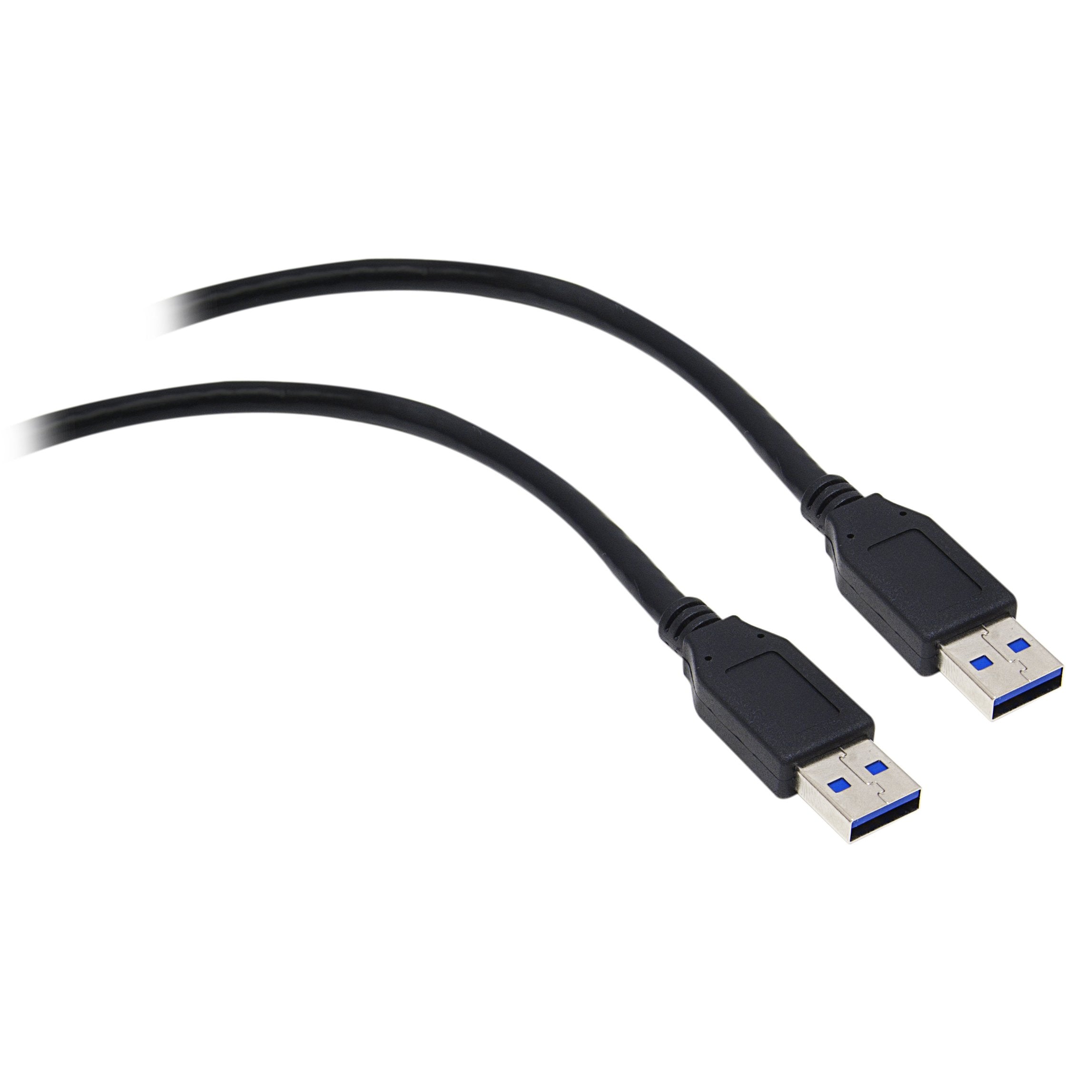Cablewholesale 6 Feet Usb 3.0 Cable, Black, Type A Male/Type A Male Plug, A Male/Male Super Speed Usb Cable, Data Transfer Cable