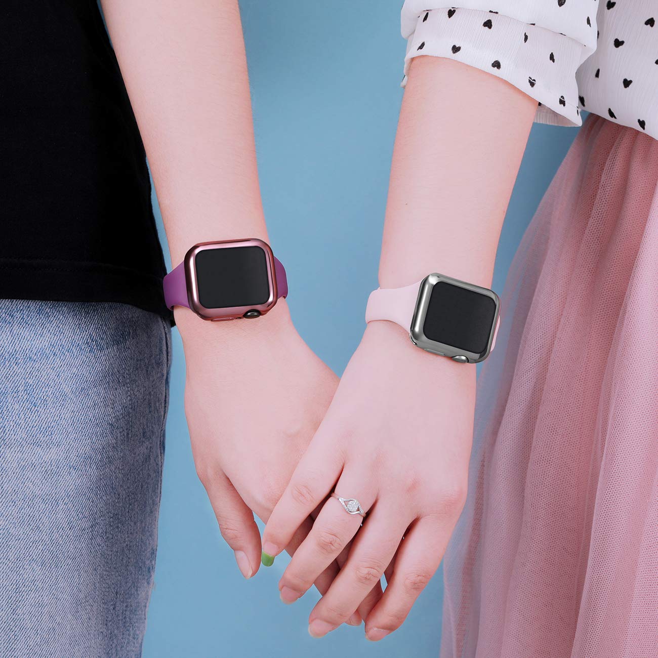 Geak 3 Pack Compatible With Apple Watch Case 38Mm, Soft Hd High Sensitivity Screen Protector With Tpu All Around Anti Fall Bumpe