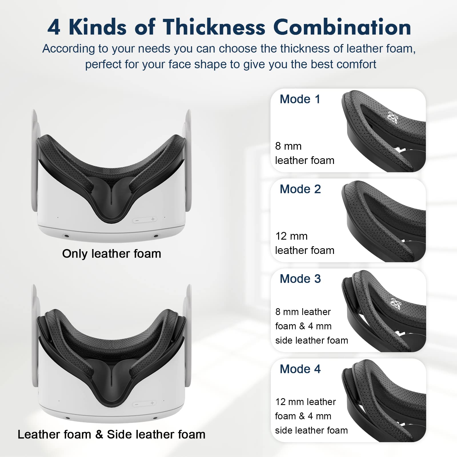 M Amvr Face Pad Compatible With Quest 2 Accessories, Face Pad Foam Replacement, With Fitness Facial Interface, Breathable Pu Fac