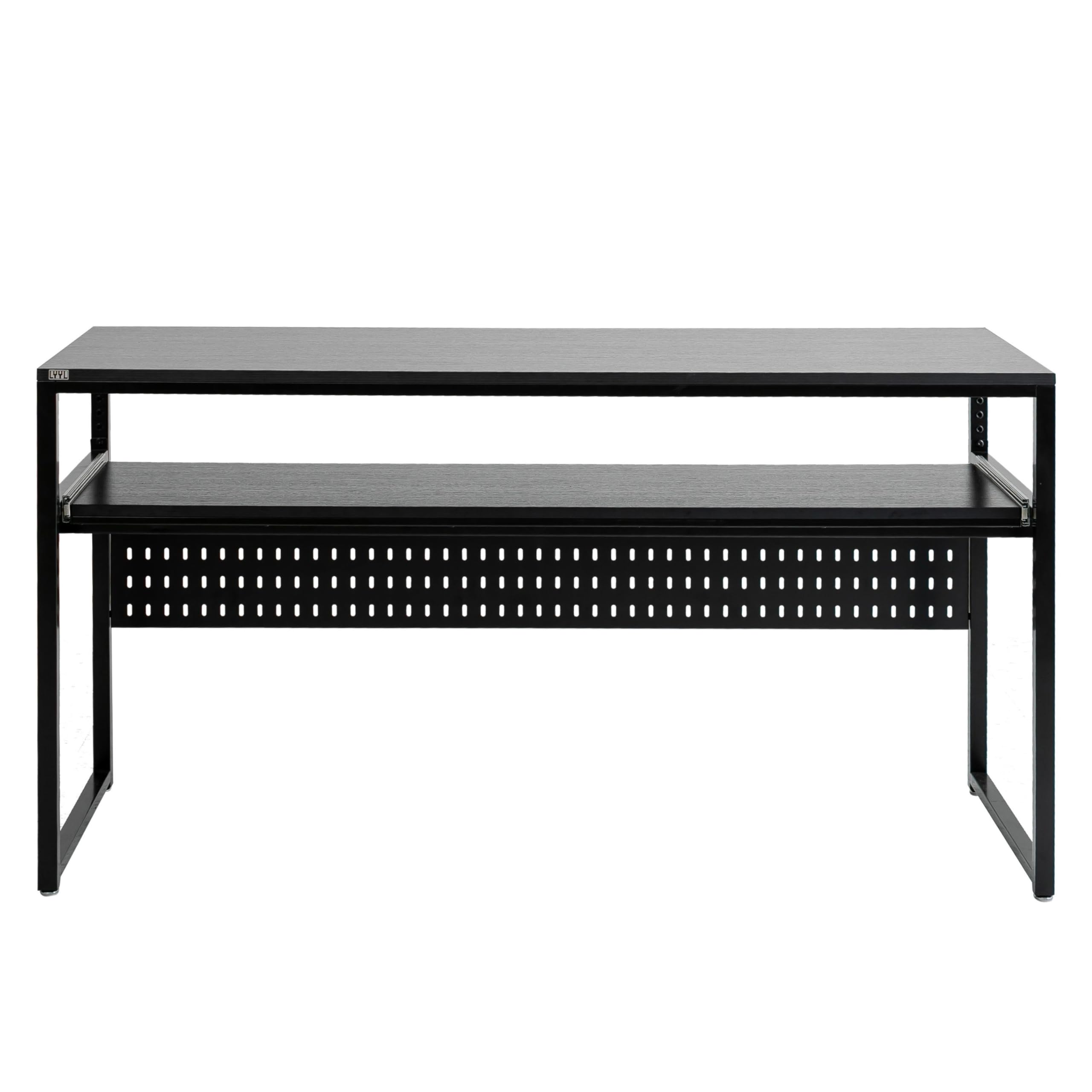 Lyyl Music Studio Desk With Keyboard Tray, For Full 88 Keys And 61 Keys (Music Producer Desk) (88 Keys, Black)(Cable Tray & Spea