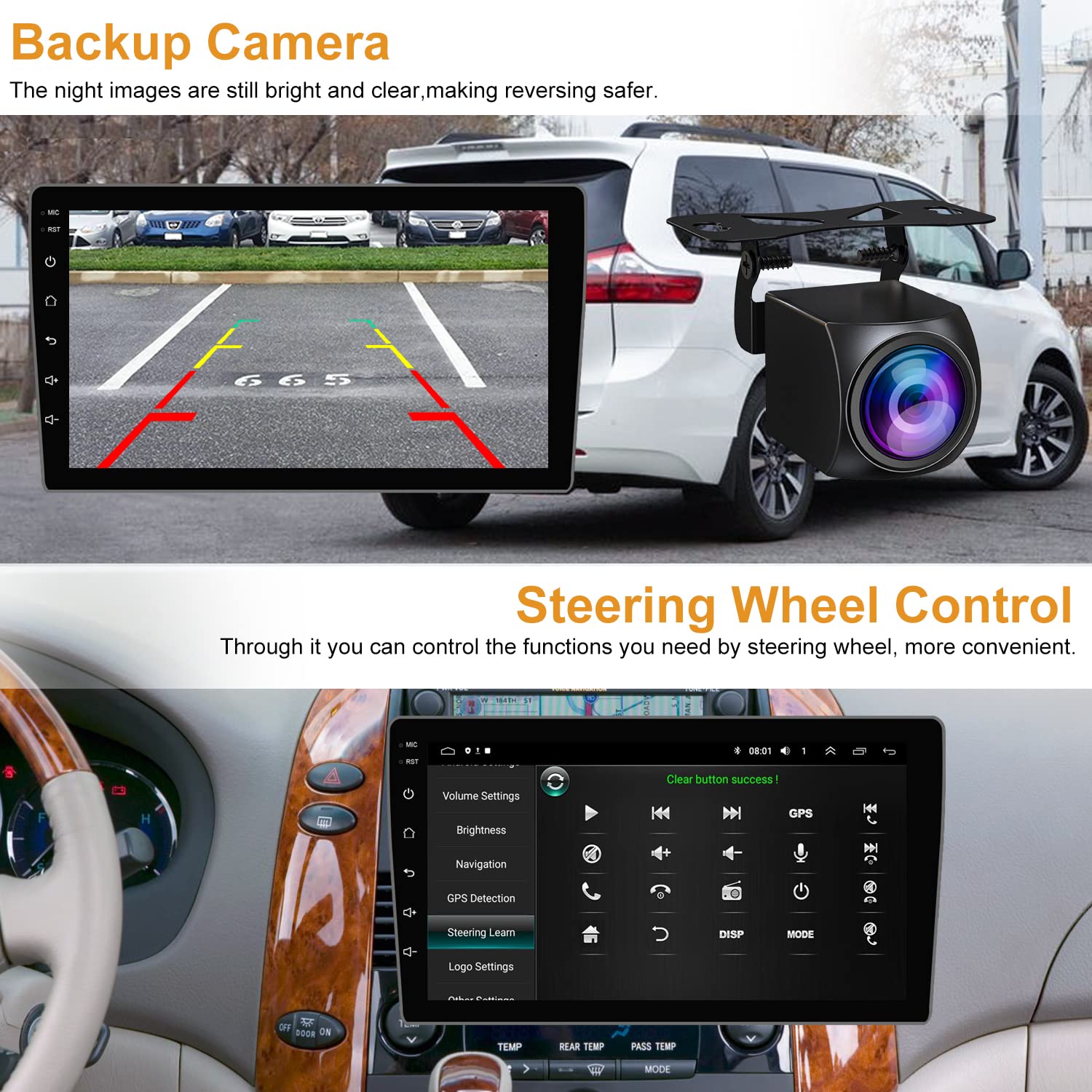 Android 12 Car Radio Stereo For Toyota Sienna 2004 2010, Wireless Carplay&Android Auto With 2G+32G Support Bluetooth/Voice Contr