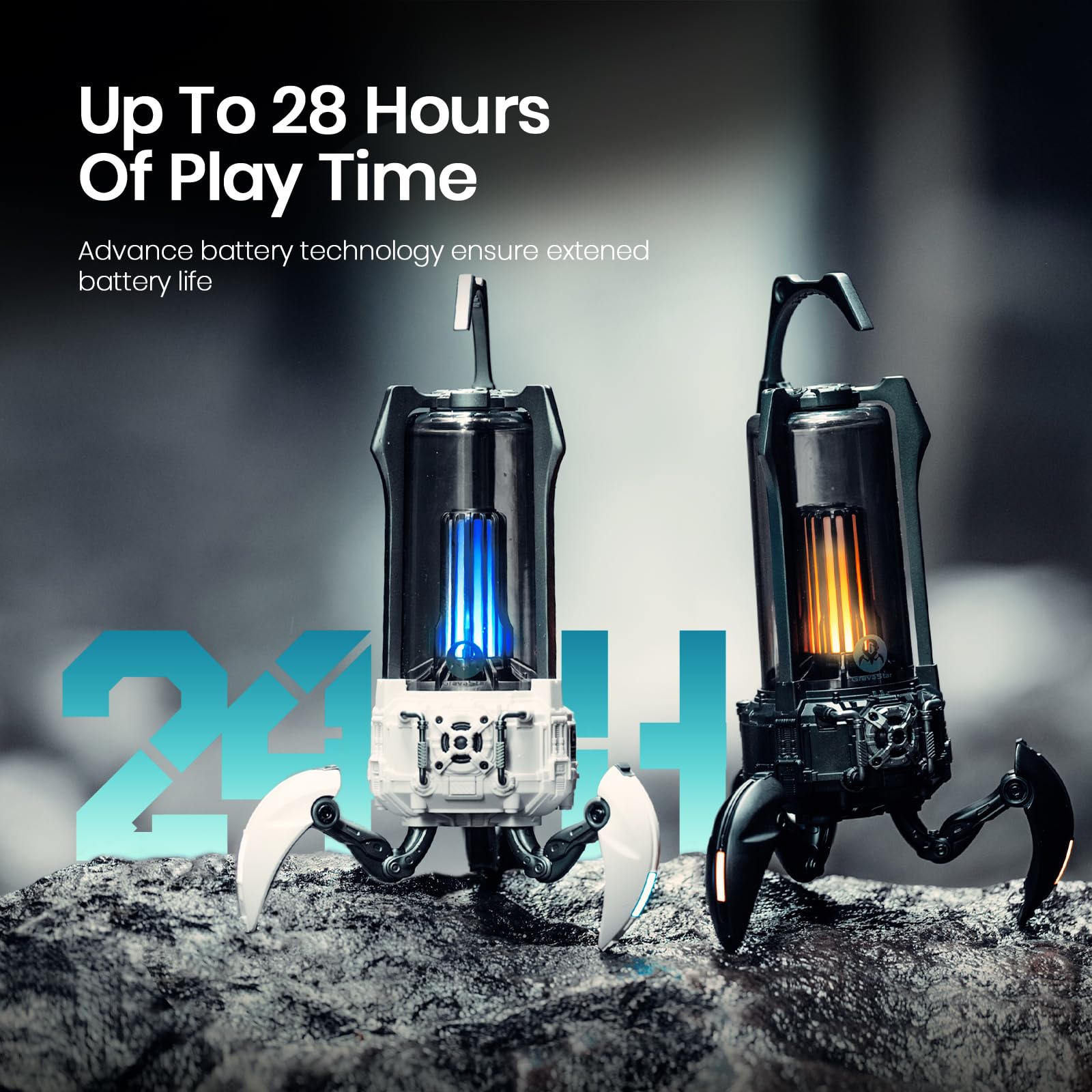 Gravastar Supernova Portable Bluetooth Speaker, Led Table Lamp Speaker, 24H Playtime, Tws Pairing, Wireless Speakers Fo Party/Ou