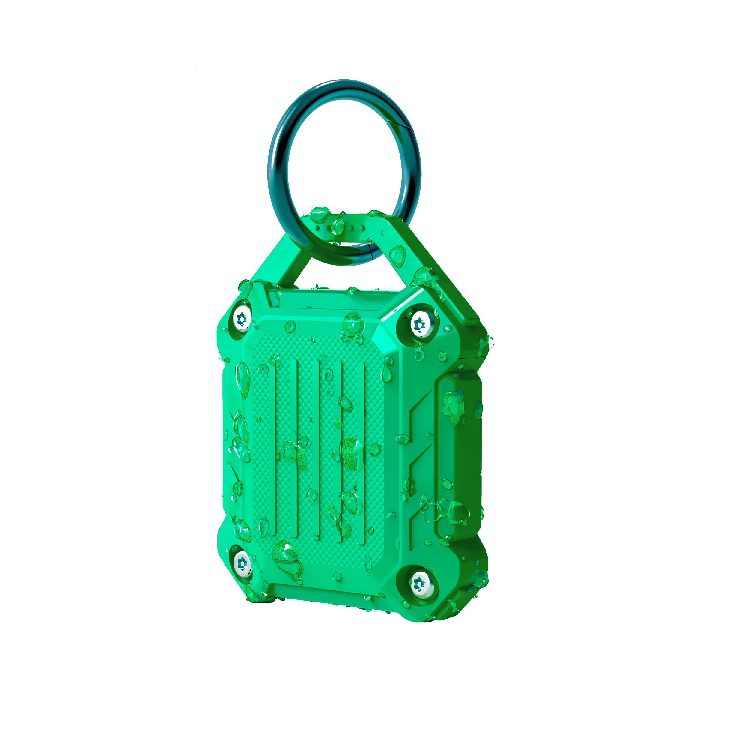 Dovick  Waterproof Airtag Keychain Holder Case,Screw Full Cover Compatible With Apple Air Tag Tracker Key Ring (Green 1Pack)