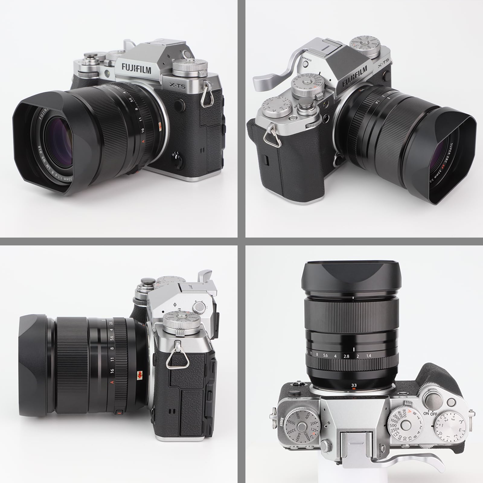 Haoge Metal Square Lens Hood For Fujifilm Fuji Xf23Mm F1.4 R Lm Wr Lens (58Mm) Fujinon Xf33Mm F1.4 R Lm Wr Lens, Fujinon Xf 16 5