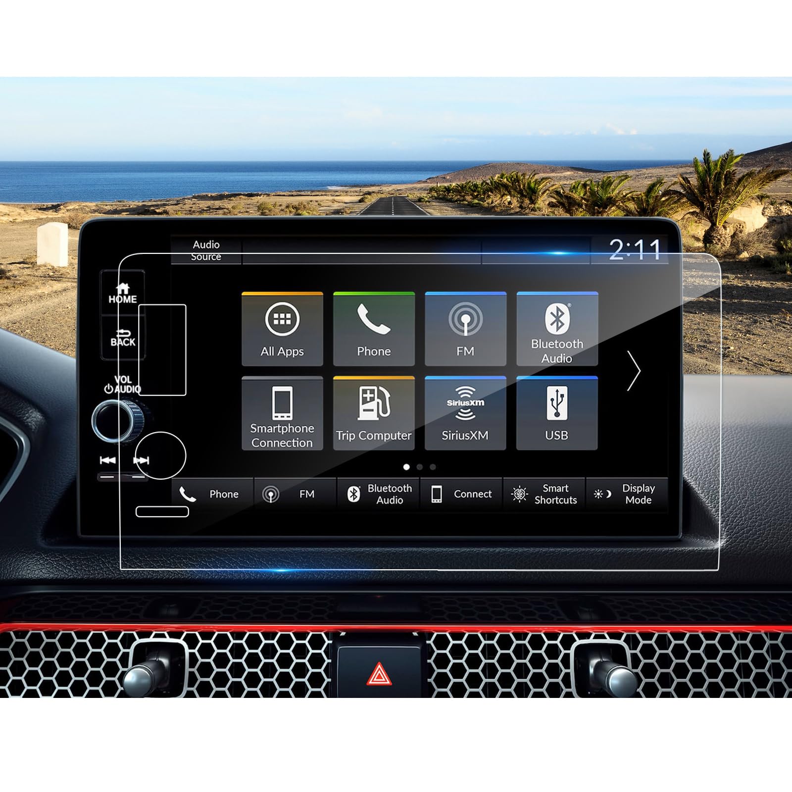 Coleya 2022 2023 2024 2025 Civic Screen Protector For Honda Civic (Touring/Sport Touring/Si/Type R) 9 Inch Touch Screen, 9H Temp