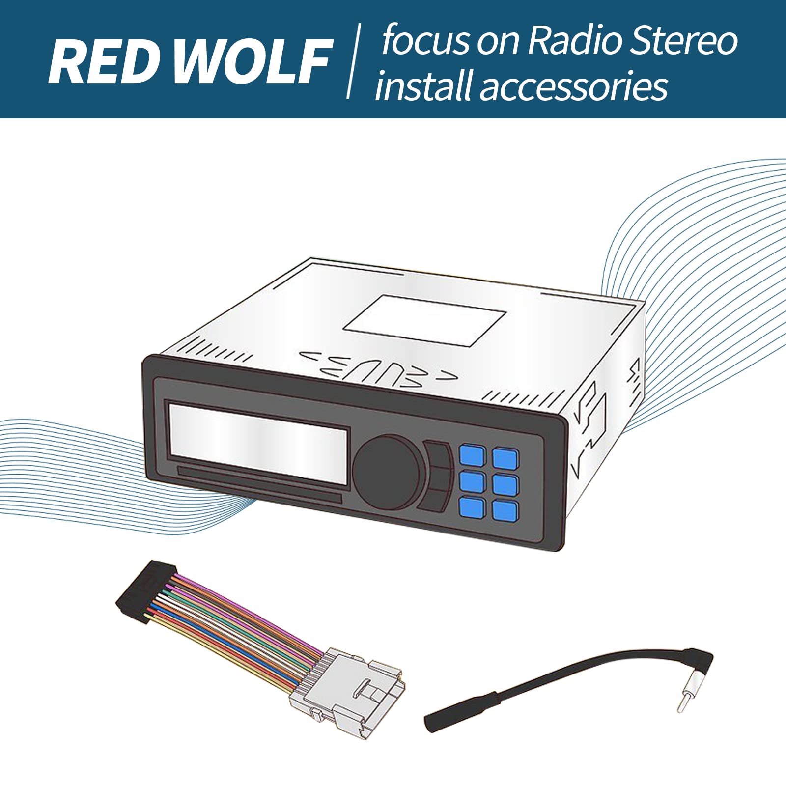 Red Wolf Car Radio Wiring Harness Antenna Adapter Connector Compatible With 1997 2007 Subaru Impreza Outback Forester Wrx Legacy Mount Aftermarket Stereo Cd Player