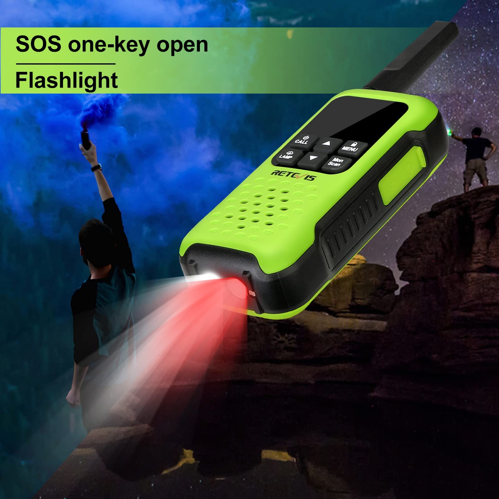 Retevis Rt49P Waterproof Walkie Talkie, Ip67 Portable Frs Two Way Radios, Handheld Walkie Talkies Rechargeable Floatable, Noaa, Flashlight Sos, For Golf, Fishing, Hunting 4 Pcs