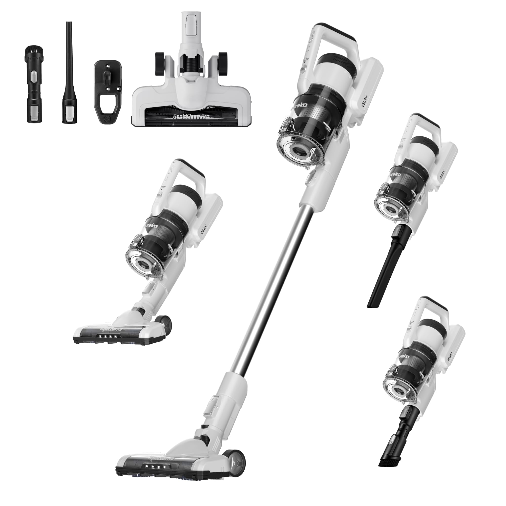 Eureka Cordless Vacuum Cleaner, Anti-Tangle Brushroll, Rechargeable Stick Vacuum, Lightweight for Carpet, Hard Floor, Pet Hair, 