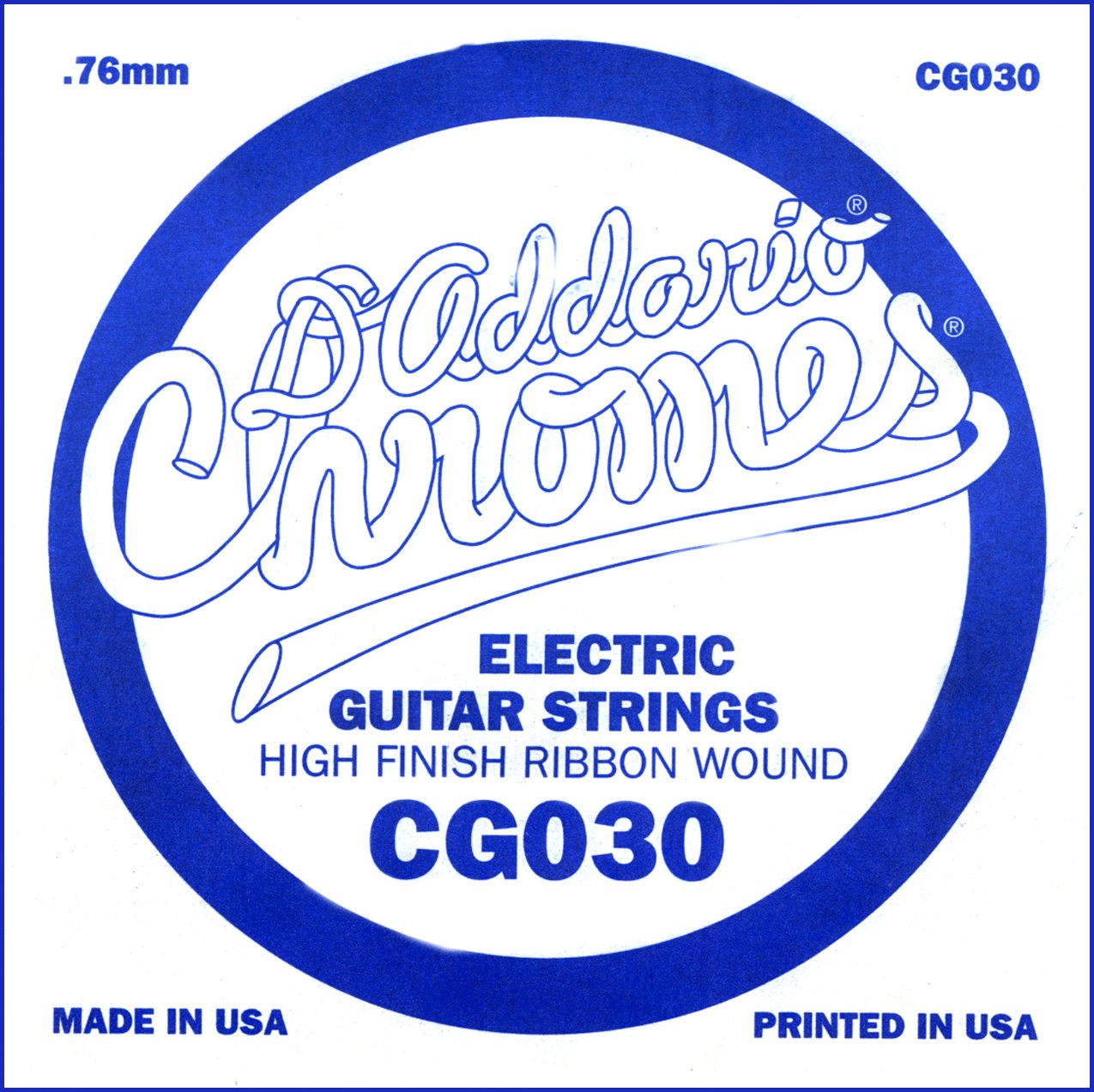 D'Addario Cg030 Flat Wound Electric Guitar Single String, .030