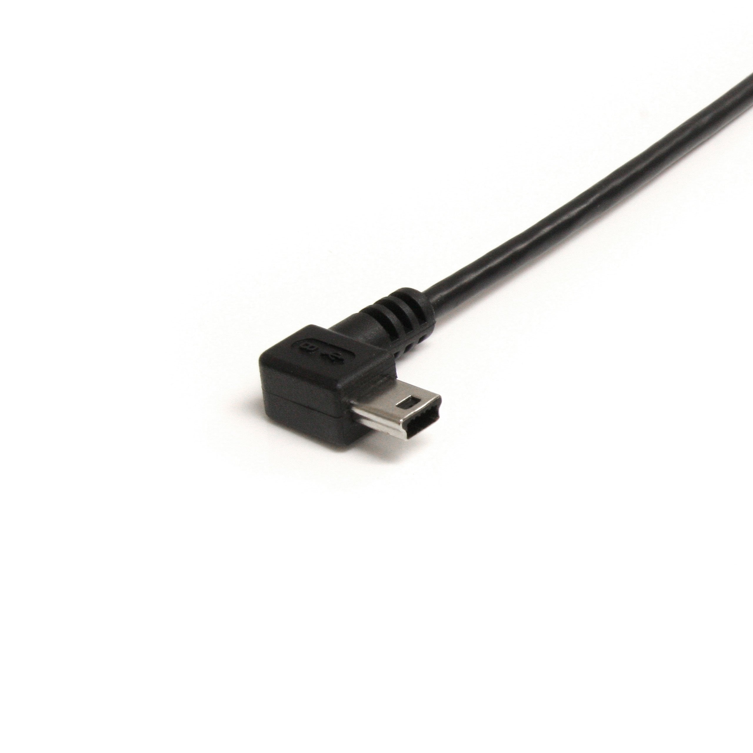 Startech.Com 3 Ft. (0.9 M) Right Angle Usb To Mini Usb Cable   Usb 2.0 A To Right Angle Mini B   Black   Mini Usb Cable (Usb2Hab