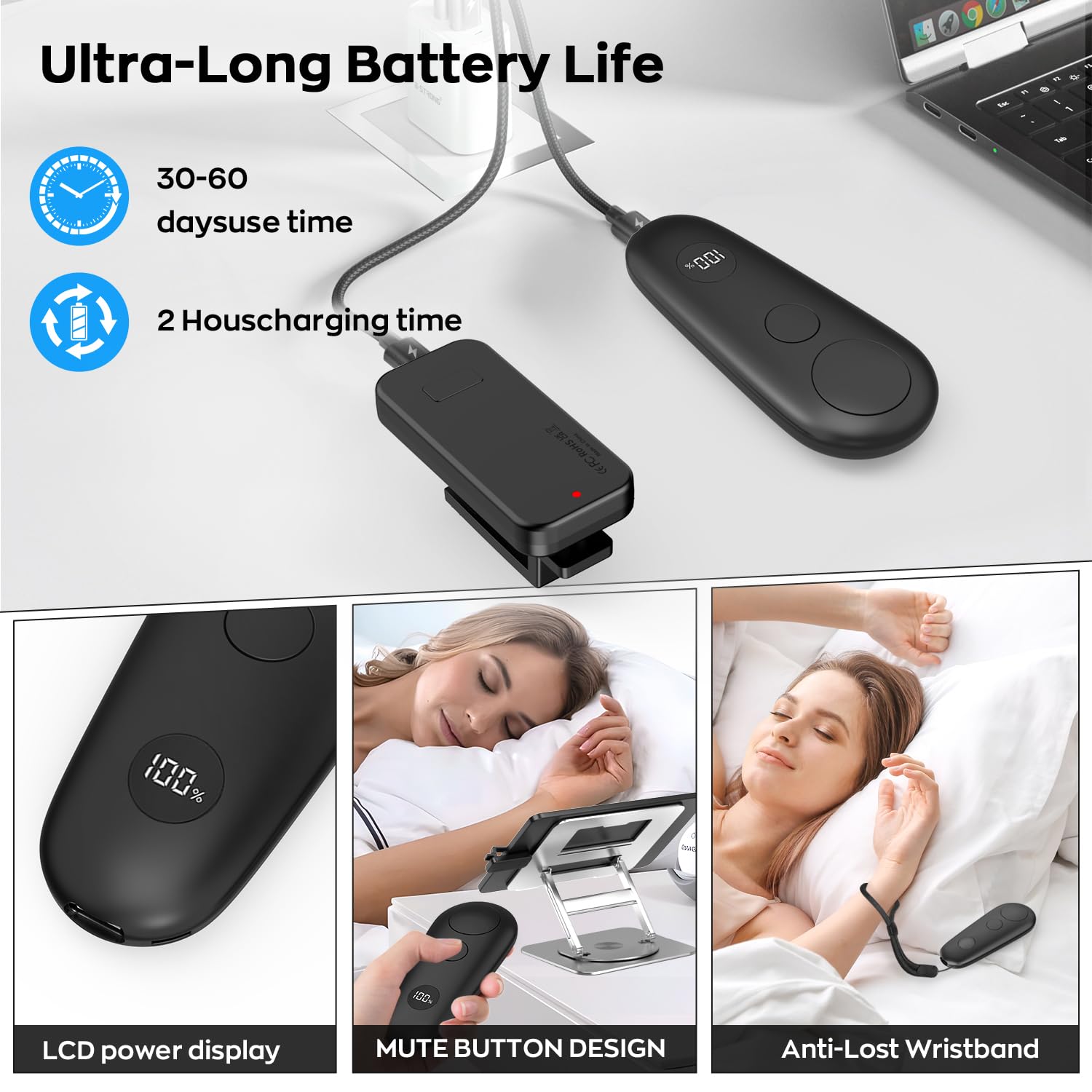 Gekvive Remote Control Page Turner For Kindle Paperwhite Oasis Scribe Ereaders, Page Turner Clicker For Ipad Tablets Reading Nov