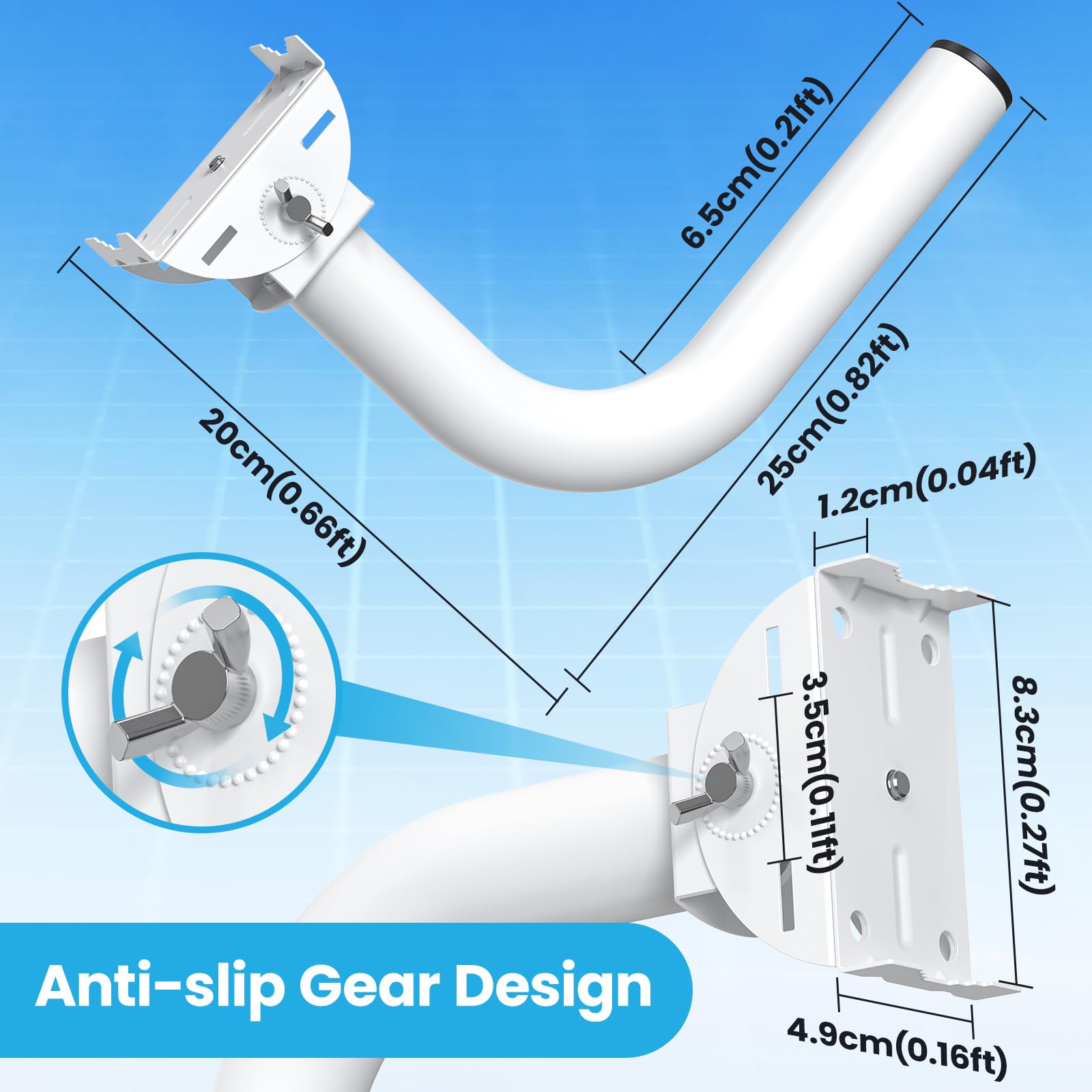 Ueevii Universal Wireless Bridge Bracket Mount, Pole And Wall Mounted Mount For Outdoor Point To Point Ap Access Point Client Bridge Cpe,4 Pack