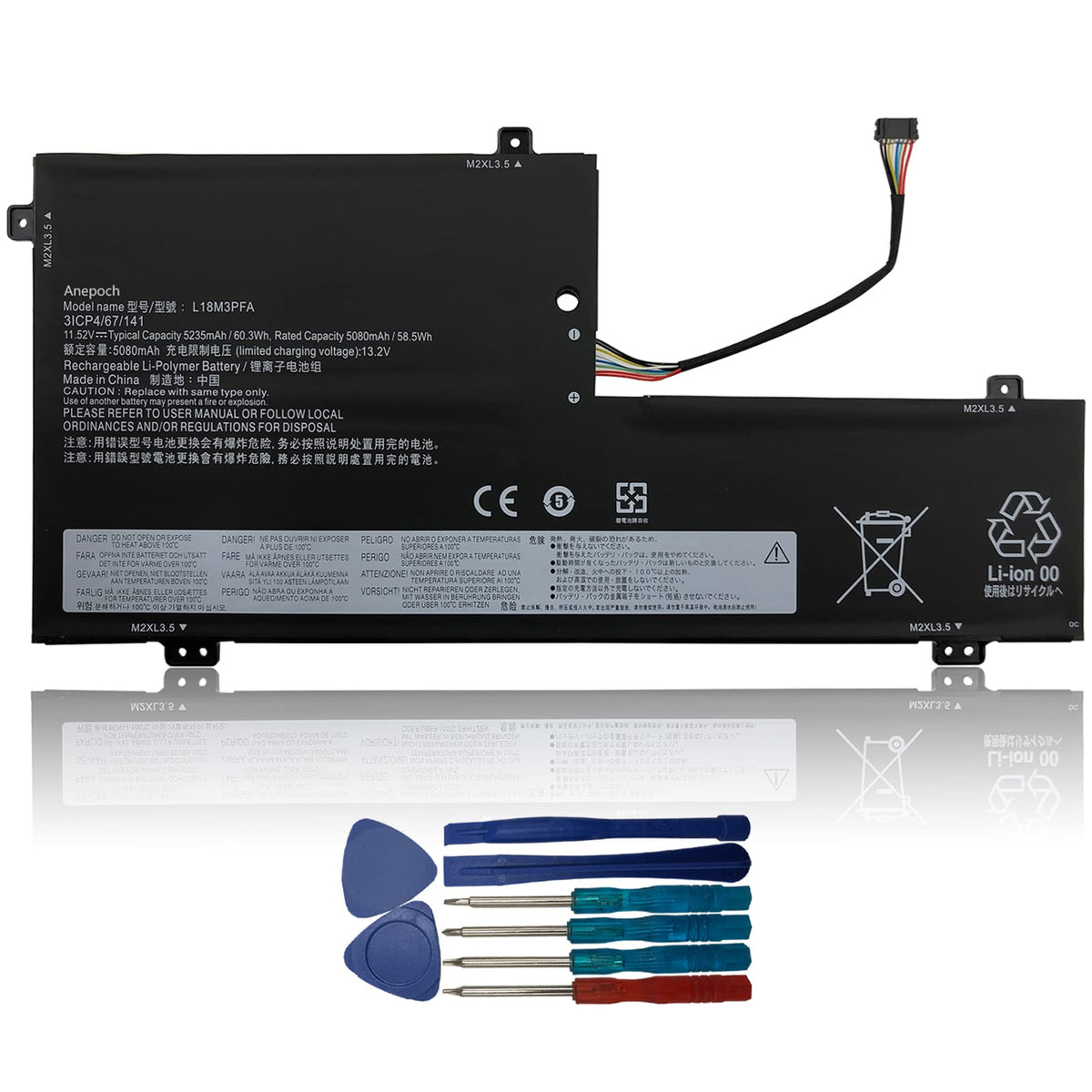 Anepoch L18M3Pfa Laptop Battery Replacement For Lenovo Yoga C740 15Iml C740 15 81Td Series Notebook L18D3Pf2 5B10T83739 5B10T837