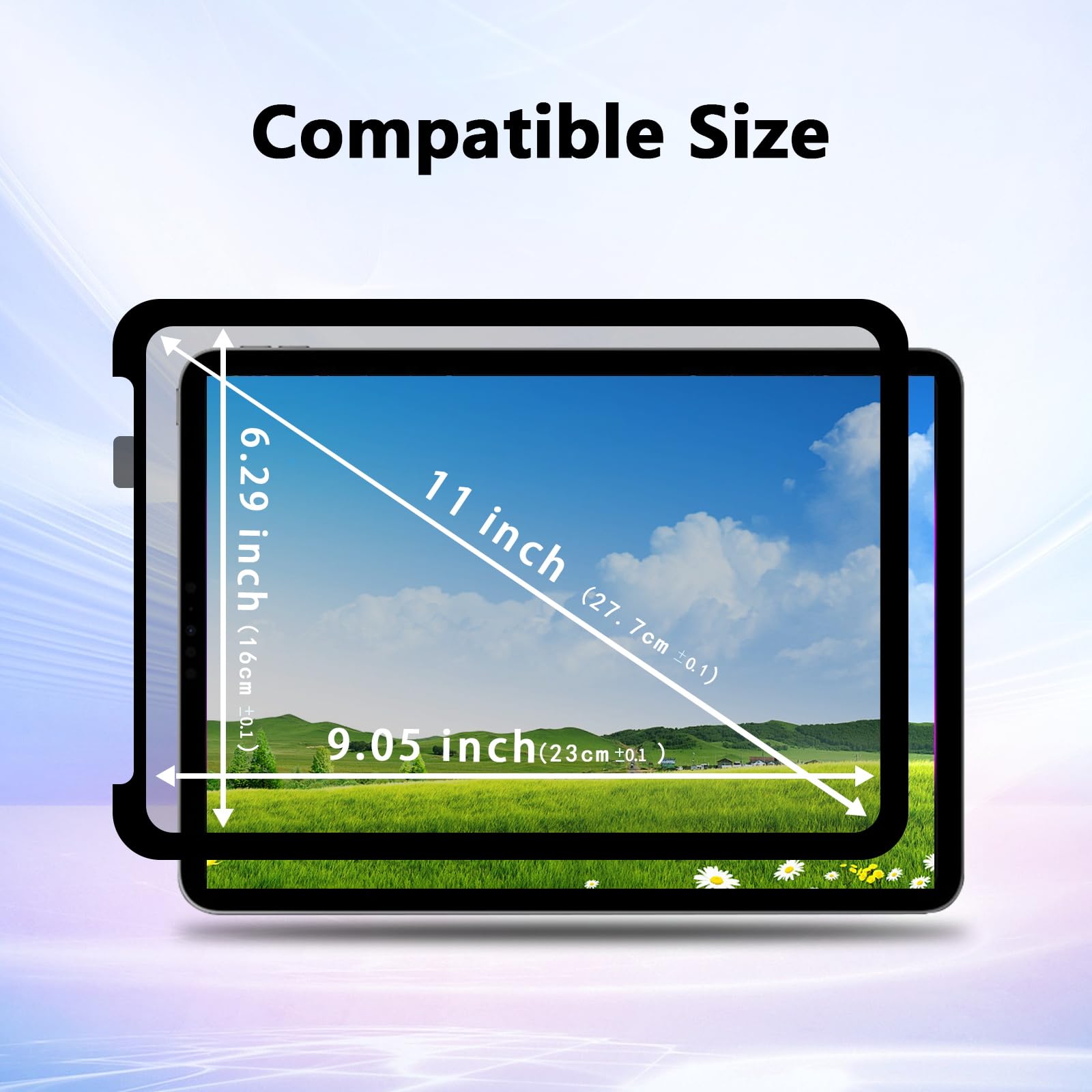 Tarrahow Comprehensive Ipad 360Privacy Screen Protector For Ipad Pro 10.9/11 Inch,Removable Privacy Screen For Ipad Pro 10.9/11,