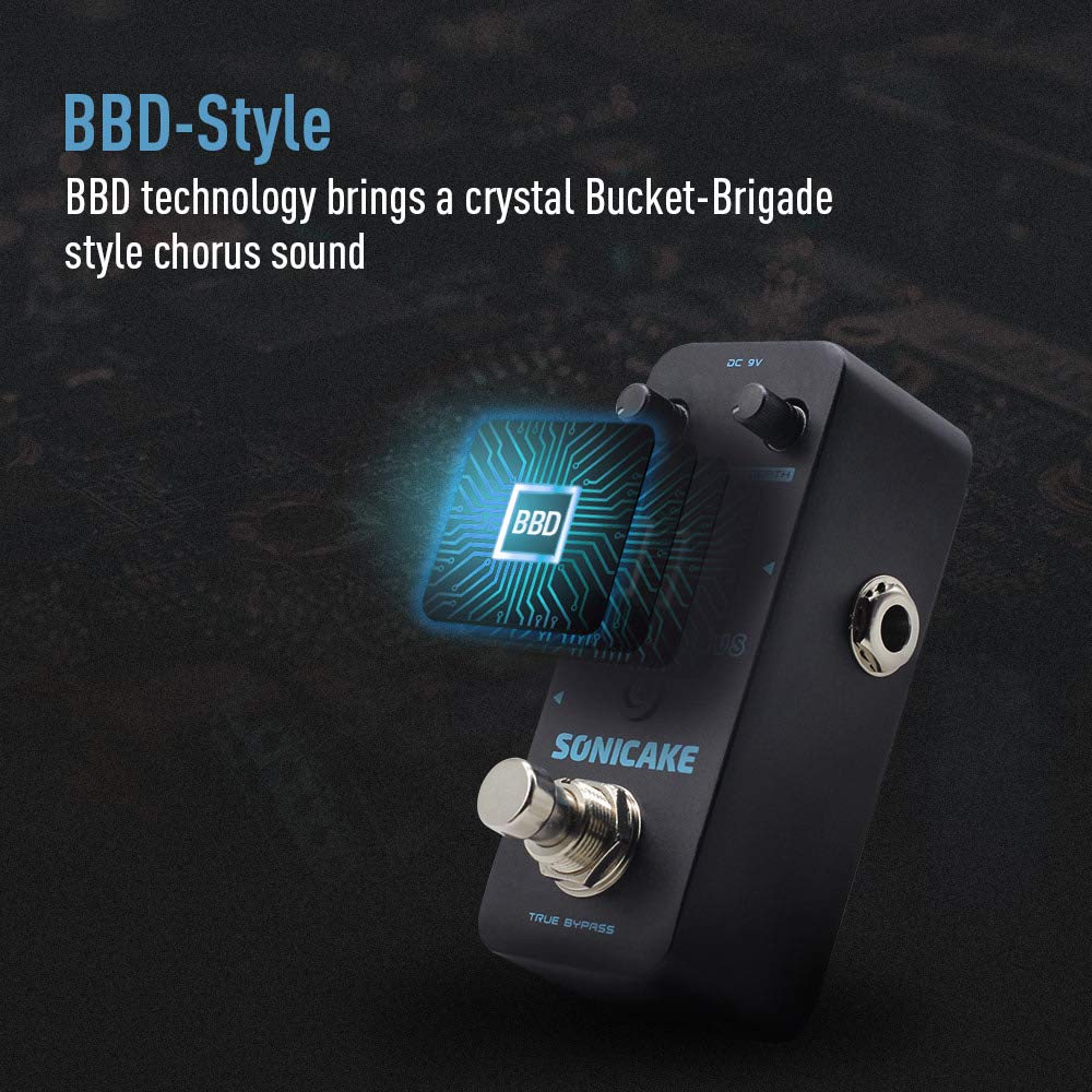 Sonicake Chorus Pedal Chorus Guitar Pedal Guitar Effects Pedal Classic Bbd Analog True Bypass