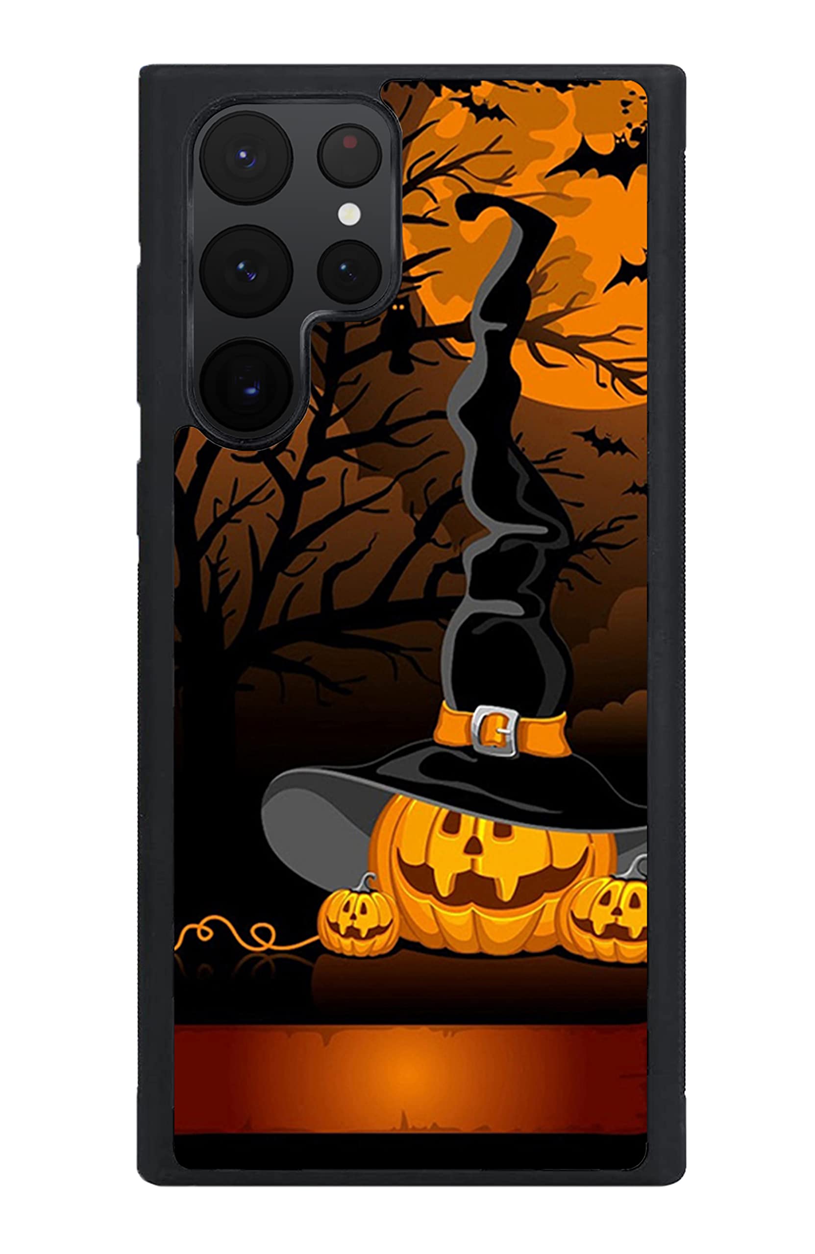 Vuttoo For Samsung Galaxy S22 Ultra Case   Halloween Pumpkins Witch Hat Pattern Phone Case   Tpu Shock Absorption Protection Pho