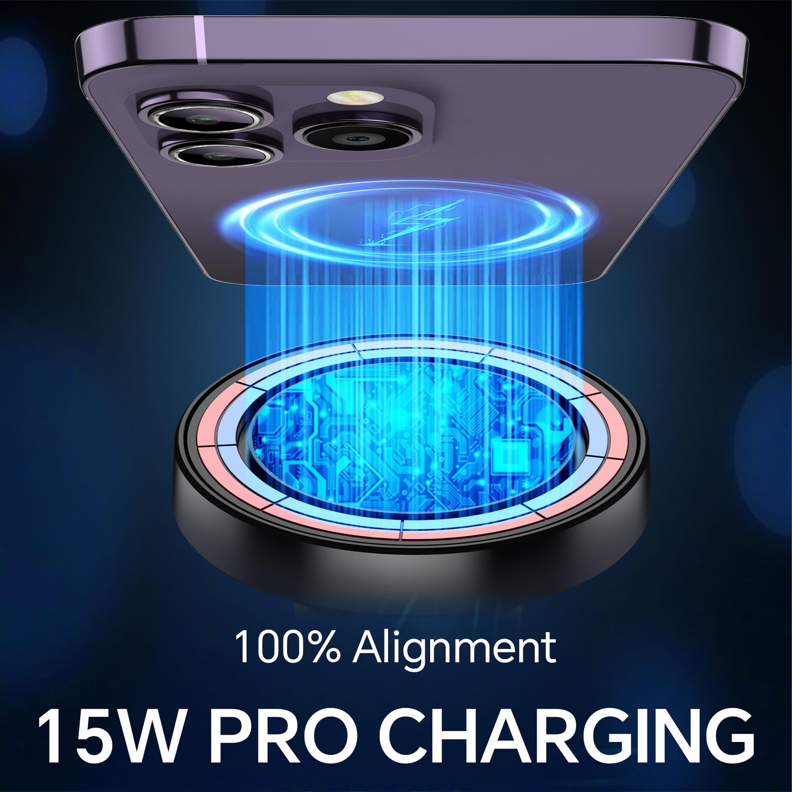 Coolpow For Magsafe Car Mount Charger?Ultra Magnet?Magnetic Phone Holders For Your Car Charger?Windshield+Vent+Dash?Magnetic Wir