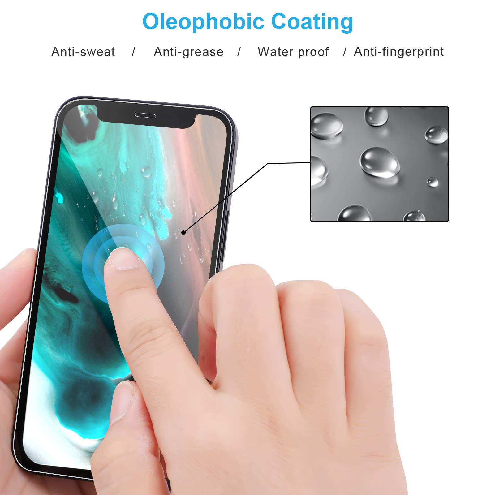 (4 Pack) Tempered Glass Screen Protectors For Iphone 12 Mini 5.4 Inch With Back Covers, Akwox 9H Front Screen Protector And Back