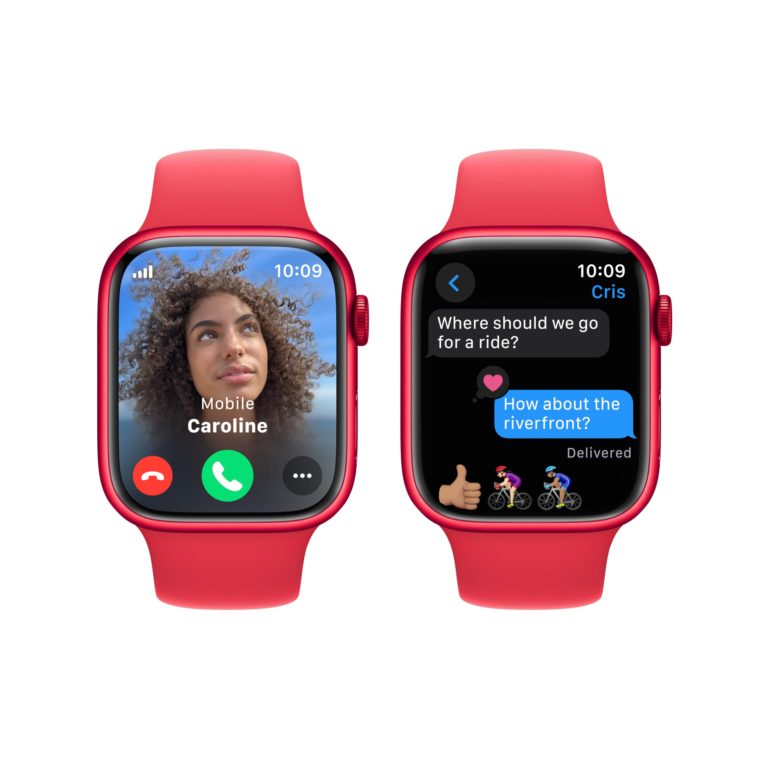 Apple Watch Series 9 [Gps + Cellular 45Mm] Smartwatch With (Product) Red Aluminum Case With (Product) Red Sport Band S/M. Fitnes