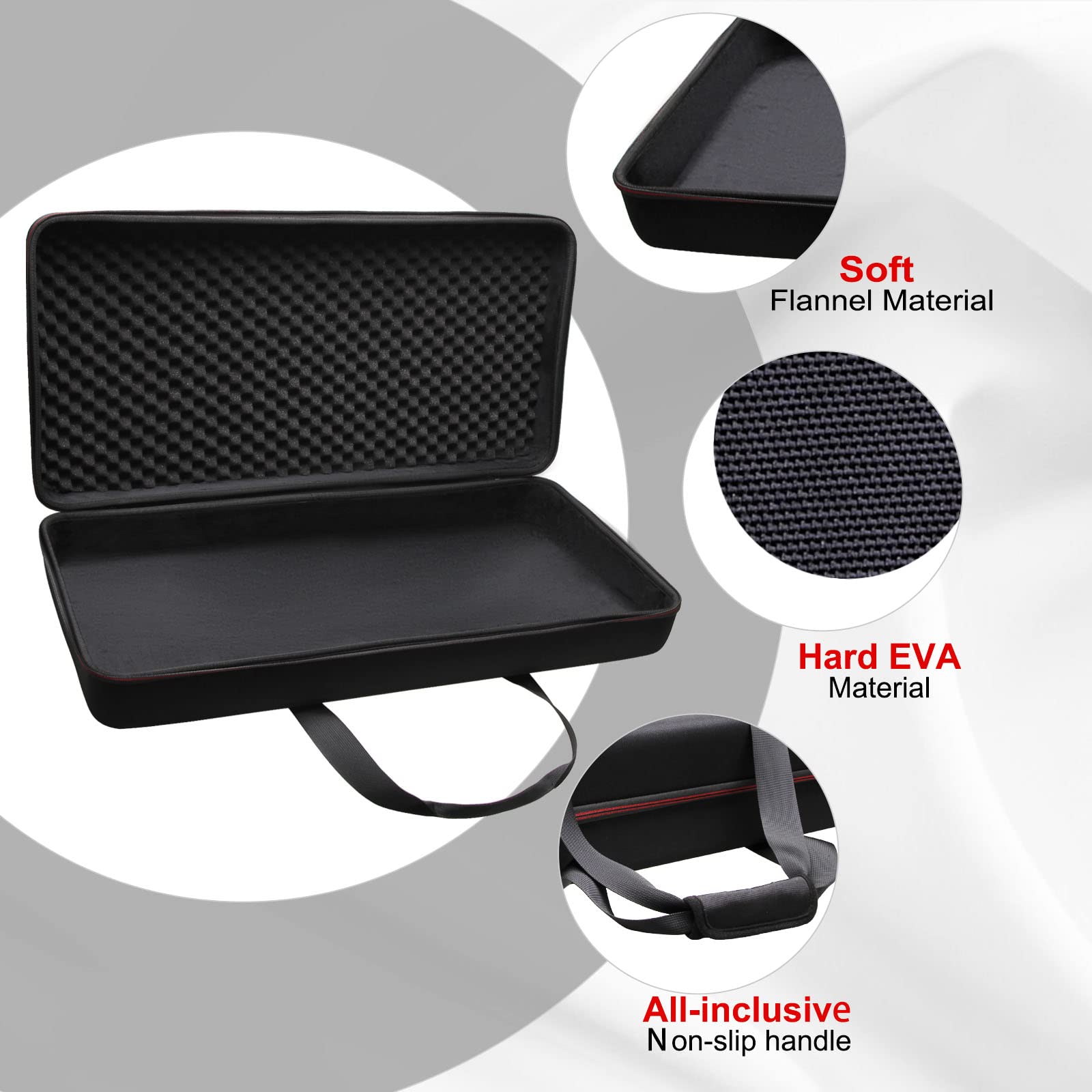 Ltgem Eva Hard Case Compatible With Rane One, Pioneer Dj Ddj-1000 Or Ddj-Flx10 Or Ddj-Flx6-Gt, Hercules Inpulse T7 2 Deck Protec