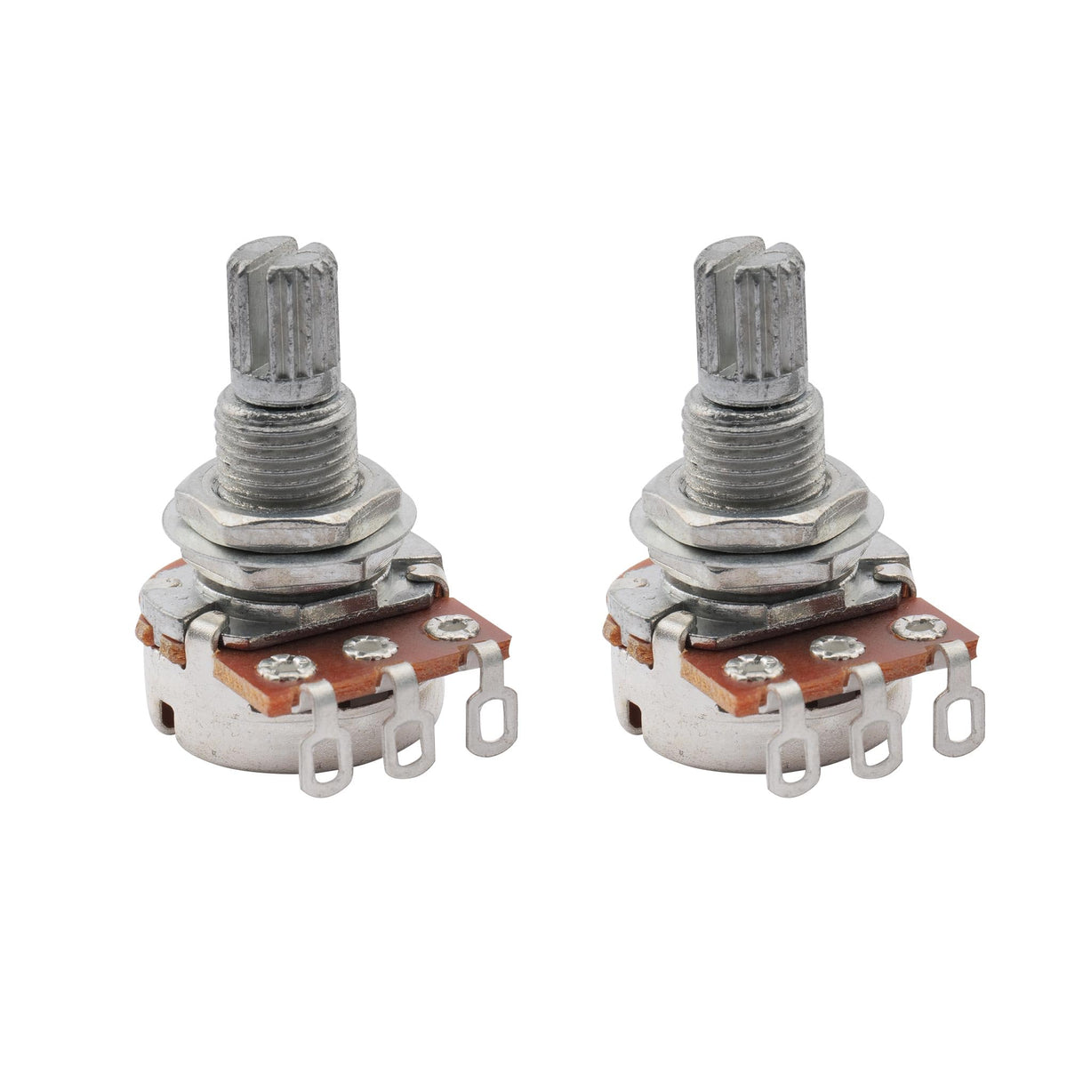 Musiclily Guitar Mini Size Pots B500K Split Knurled Long Split 18Mm Shaft Linear Taper Potentiometers For Stratocaster And Telec