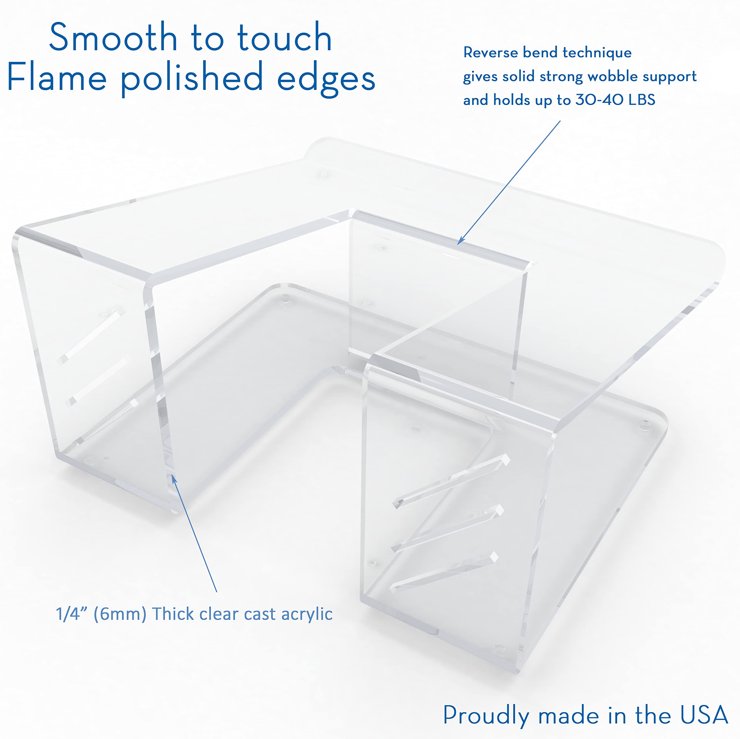 Vray Designs Llc  6Mm Acrylic Laptop Stand For Desk, Ergonomic Laptop Riser, Computer Stand For Laptops Compatible With 10 17''