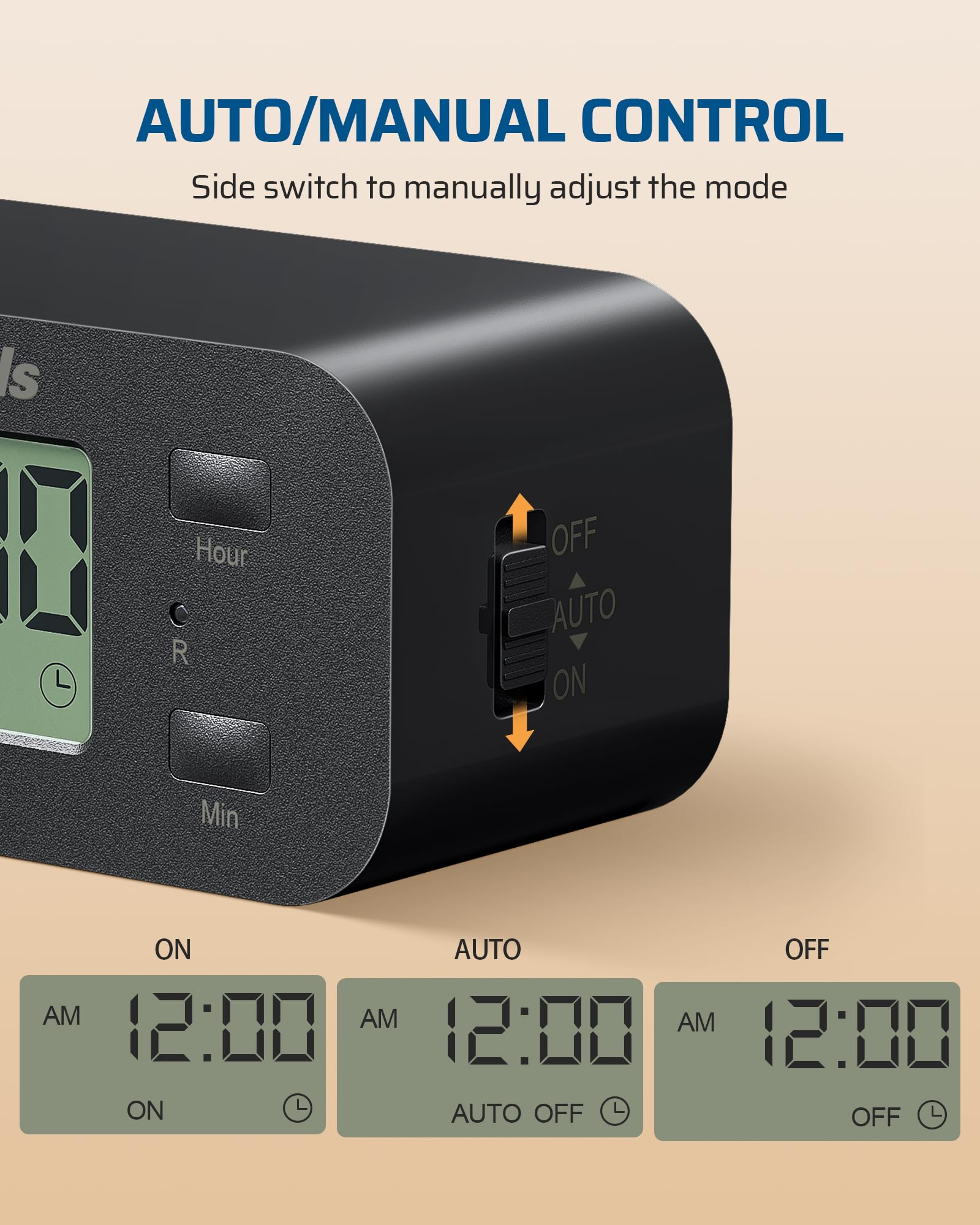 Dewenwils 24 Hour Programmable Digital Timer Outlet With 1 Grounded Outlet, Timers For Electrical Outlets, Light Timer For Indoo