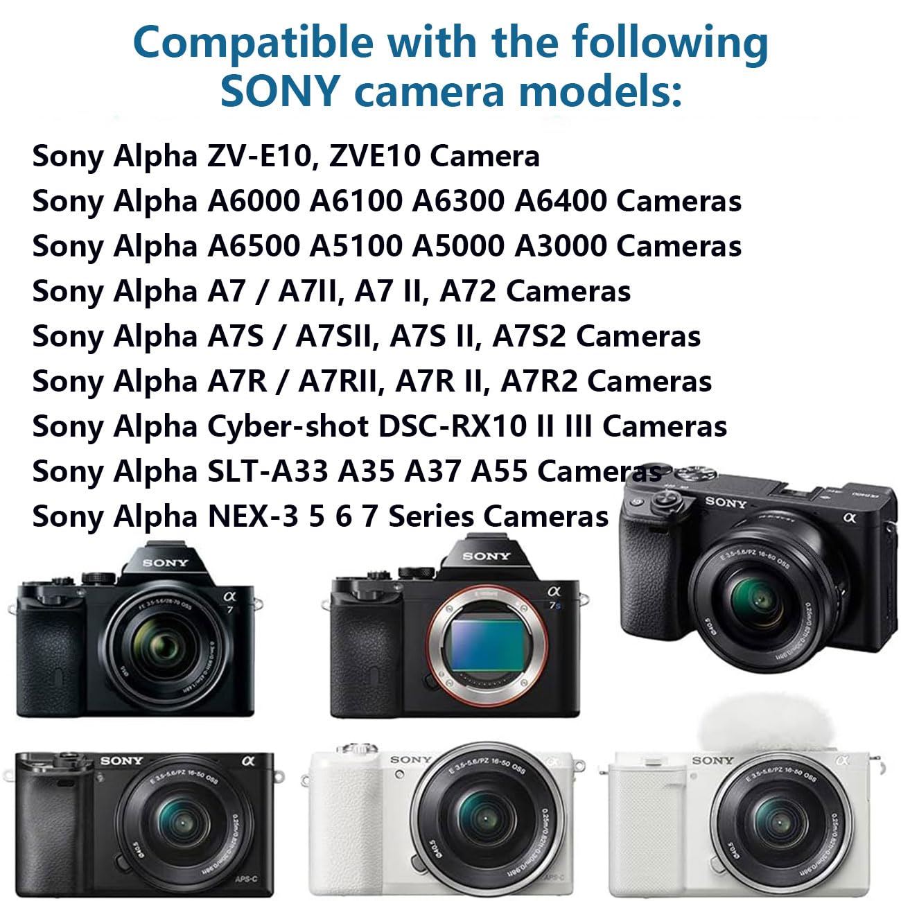 Hy1C Ac Pw20 Ac Power Adapter Np Fw50 A6400 A6000 Dummy Battery Kit Pw20 For Sony Alpha Zv E10 A5100 A6100 A6300 A6500 A7Ii A7S A7Sii A7R A7Rii Dsc Rx10 Nex 5 Cameras Continuous Power Supply