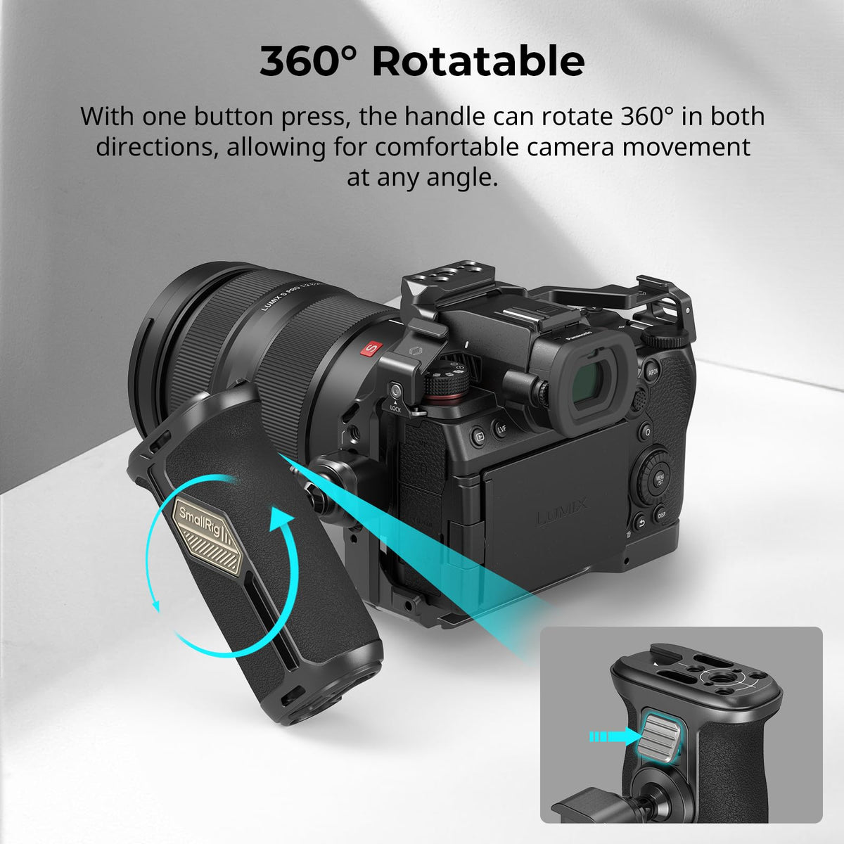 SmallRig Push-Button Rotating NATO Side Handle for Left and Right Hand ...