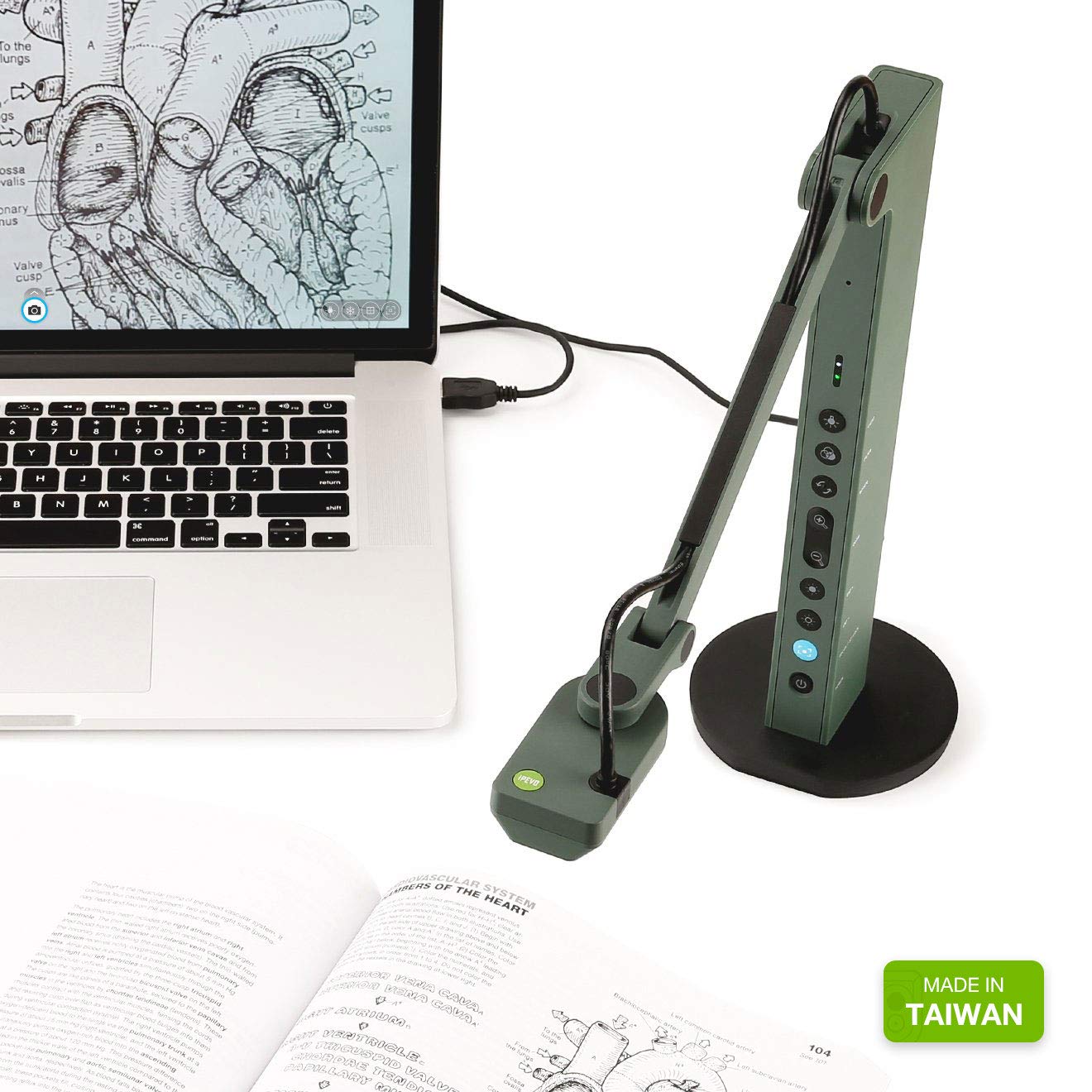 Ipevo Vz-R Hdmi/Usb Dual Mode 8Mp Document Camera - Mac Os, Windows, Chromebook Compatible For Live Demo, Web Conferencing, Remo