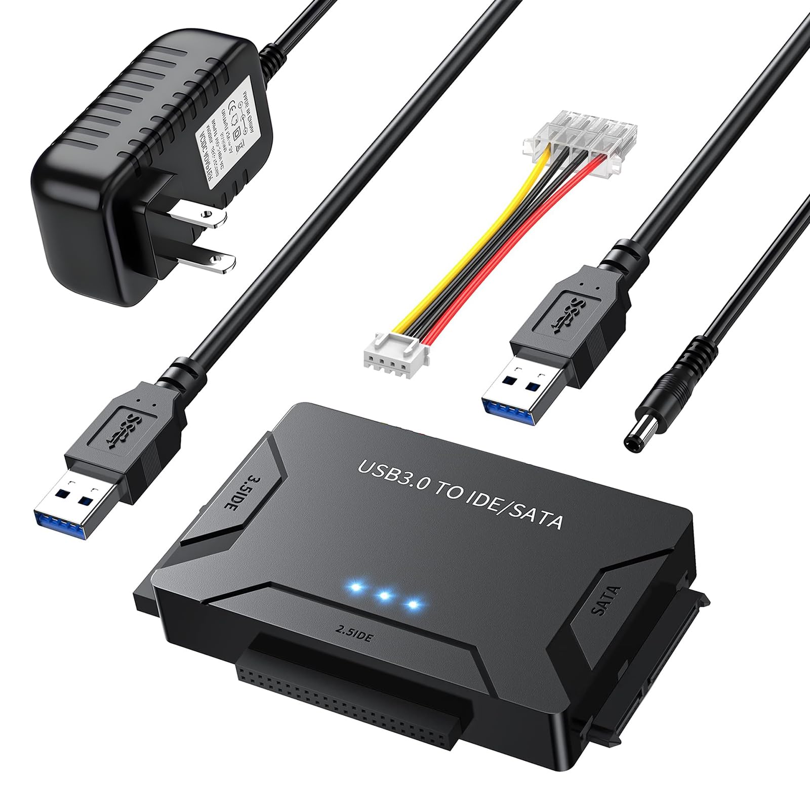 DERSUR Hard Drive Reader USB 3.0 to SATA IDE Adapter,Internal Data Transfer