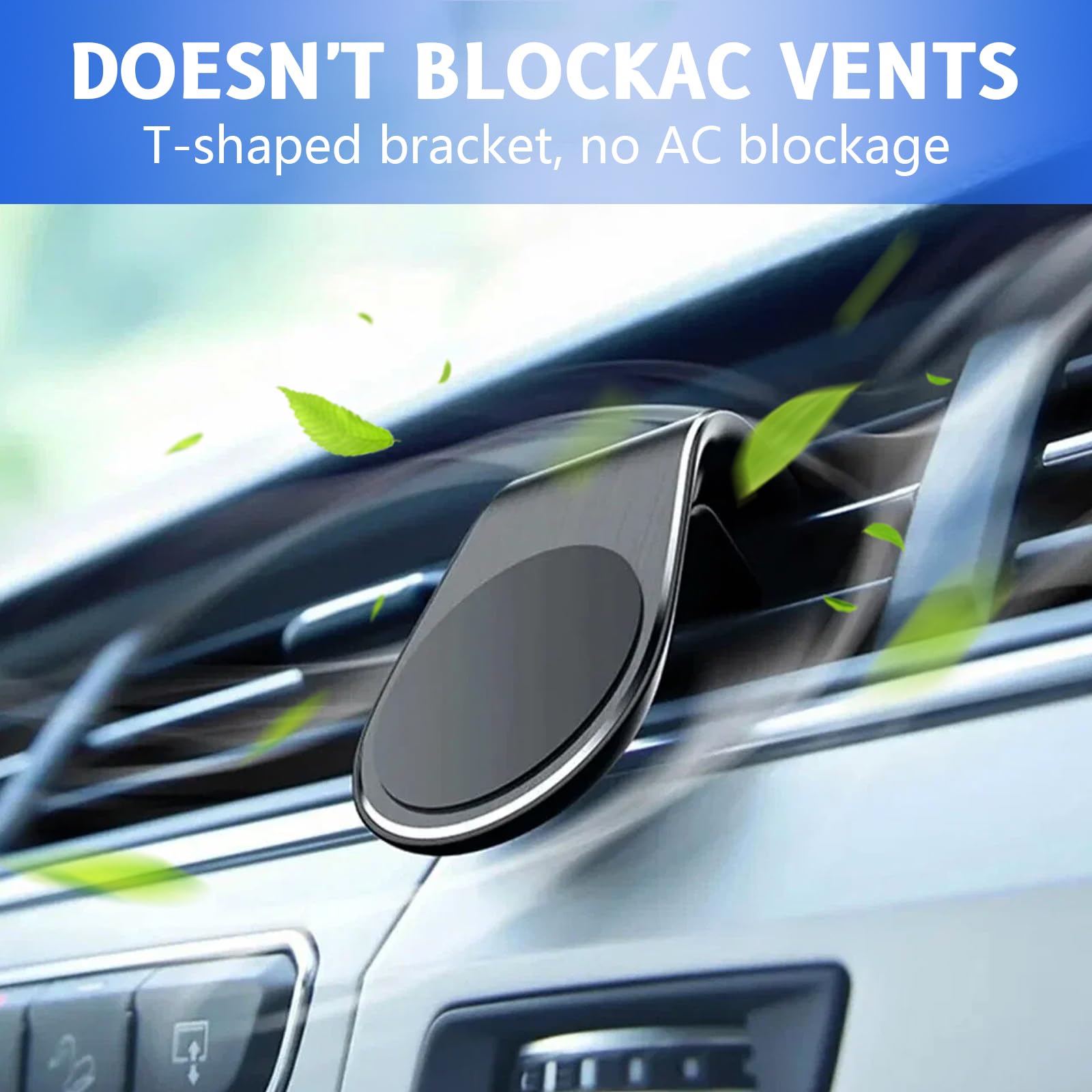 Tlm Mobile Phone Navigation Magnetic Holder, Rotatable Car Phone Holder (Black)