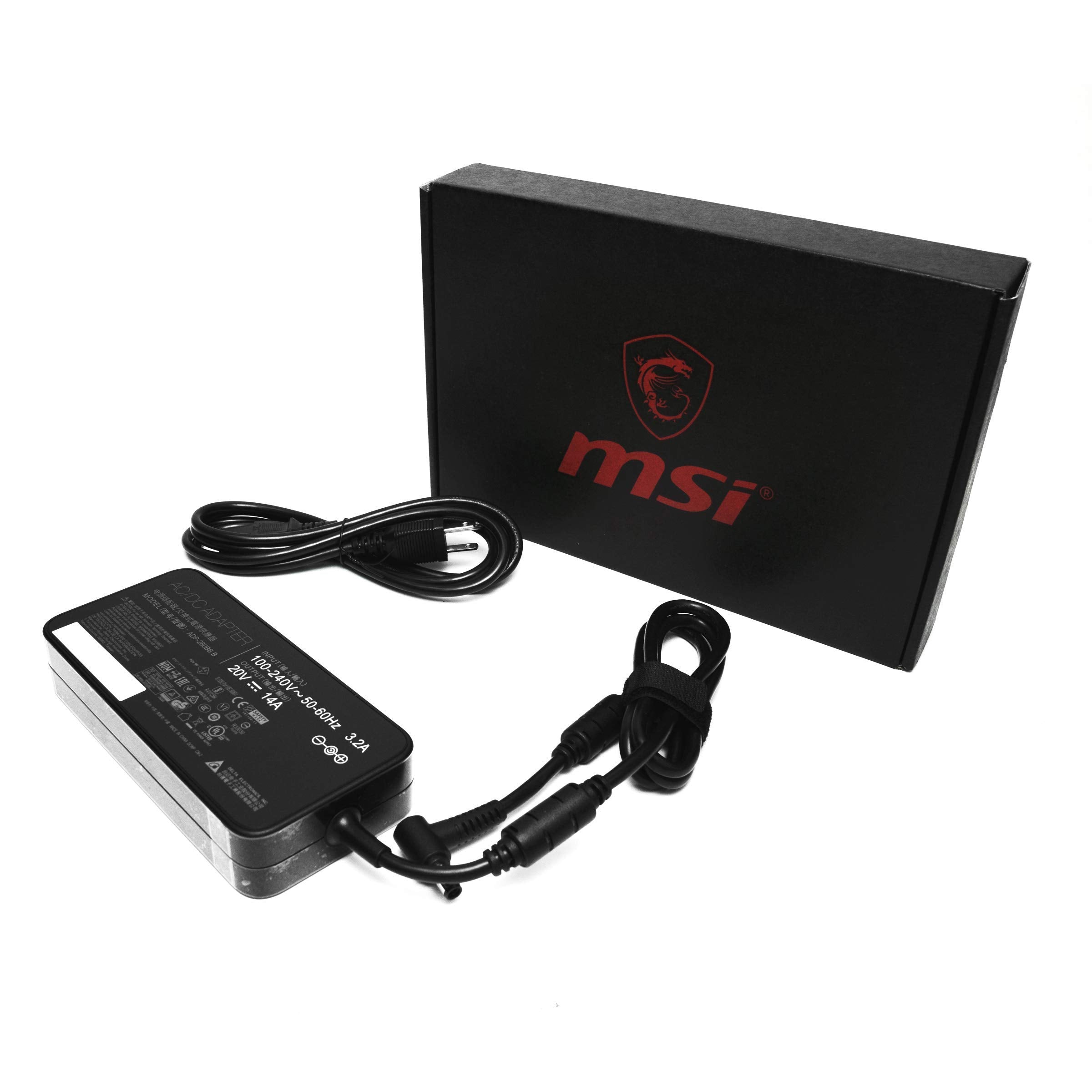 Genuine 280W AC/DC Power Adapter (957-17E21P-101) for MSI GE/GL with RTX 2070/RTX 2080 Laptops