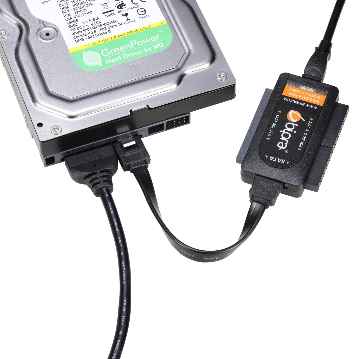 Bipra Usb 2.0 To Sata/Ide Adapter Kit With Power Adapter For 2.5/3.5/5.25 Inch Sata Or Ide Drive