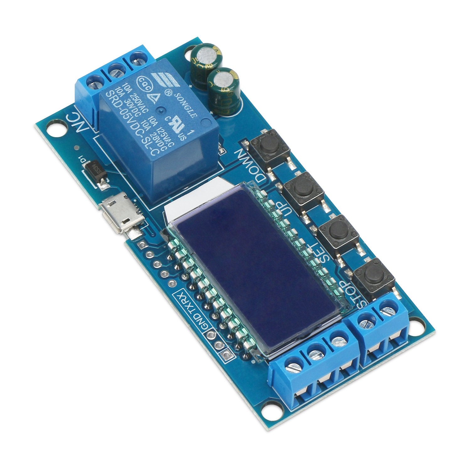 Drok Timer Relay, Time Delay Relay Dc 5V 12V 24V Delay Controller Board Delay Off Cycle Timer 0.01S 9999Mins Trigger Delay Switc