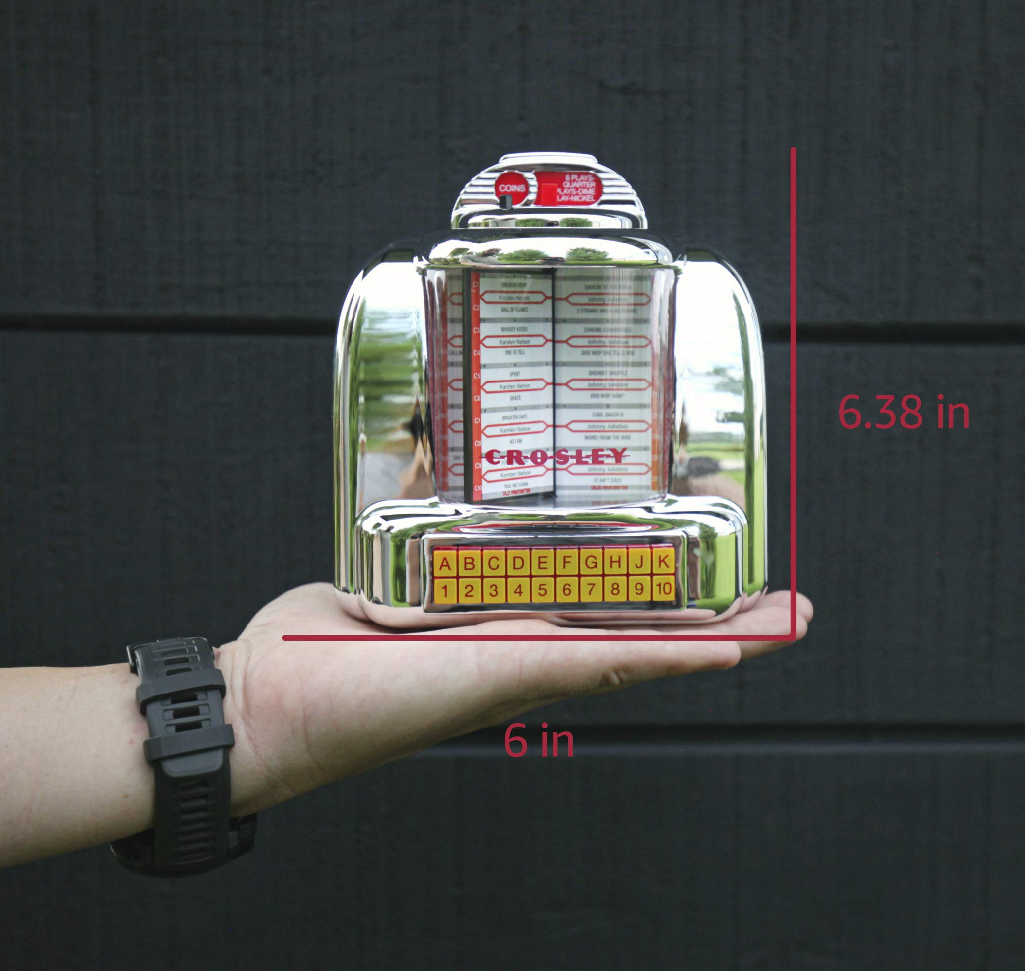 Crosley Cr1120A Si Diner Mini Jukebox Bluetooth Tabletop Fm Radio